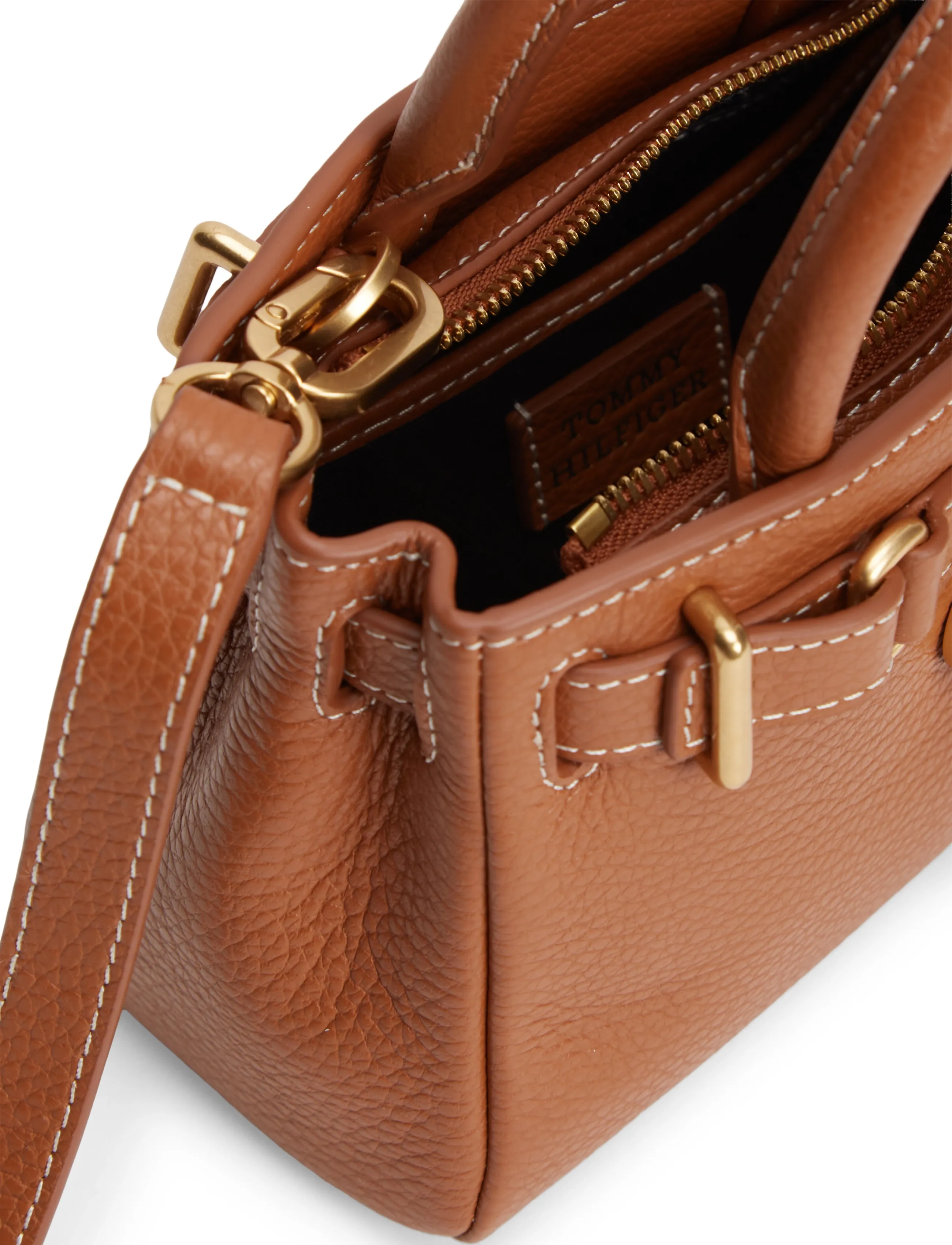 Tommy Hilfiger - AMERICAN ICON MICRO TOTE LEATHER - cognac - 3