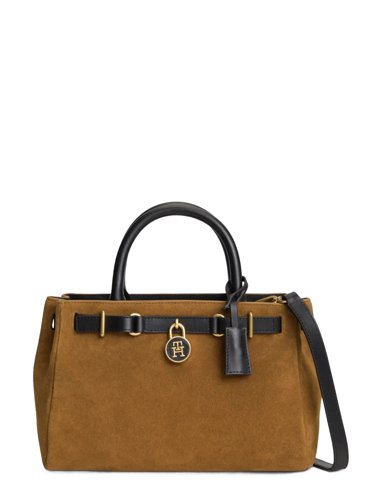 Tommy Hilfiger AMERICAN ICON MINI TOTE SUEDE LE - Erilised sündmused - COGNAC / brown