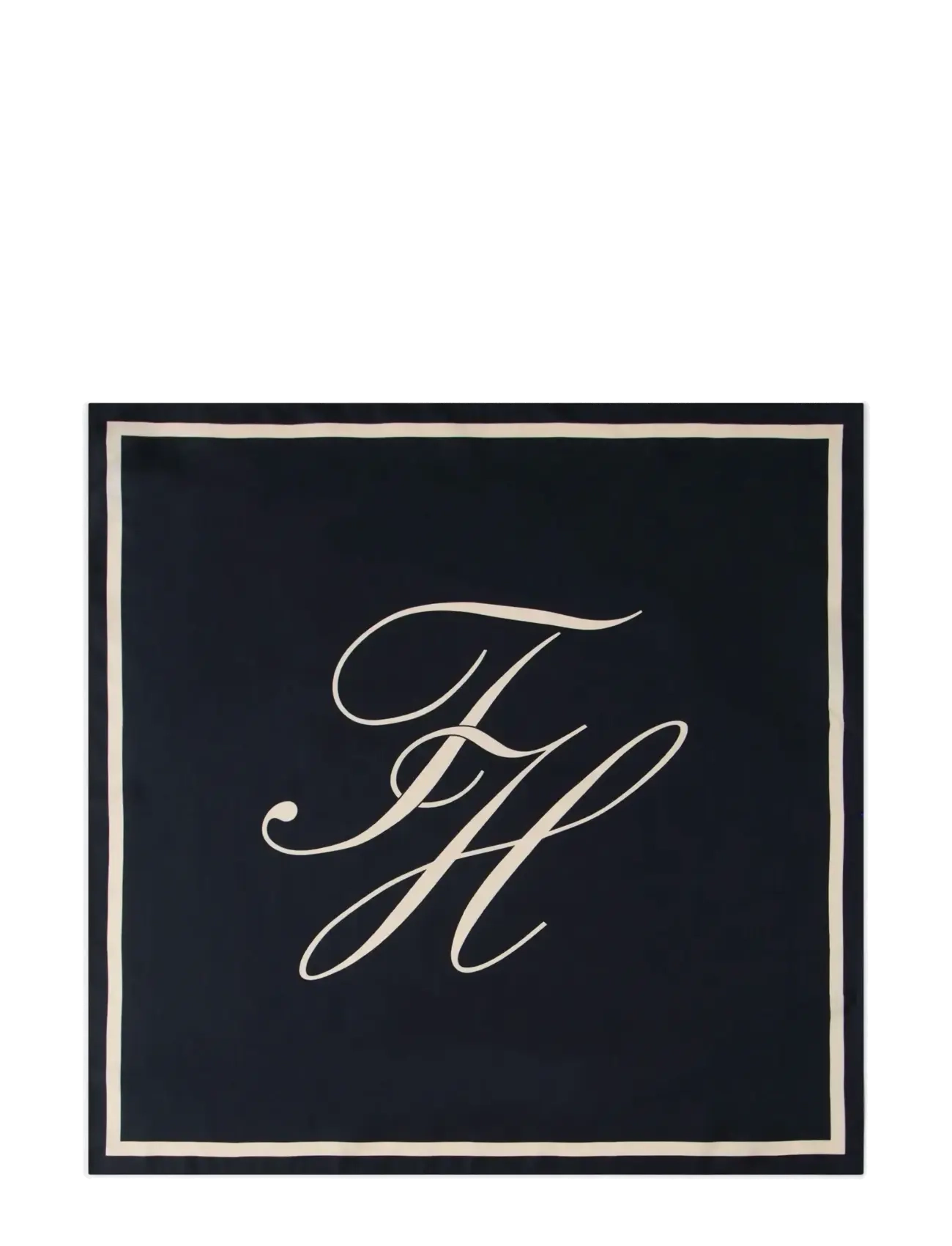 Tommy Hilfiger TOMMY SCRIPT SILK SCARF - Tørklæder - SPACE BLUE  SOFT CREAM / navy