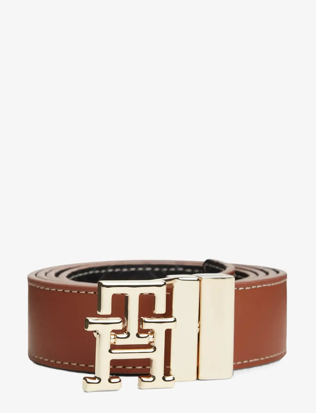 Tommy Hilfiger - TH LOGO 3.0 REV - ledergürtel - black mono cognac - 2