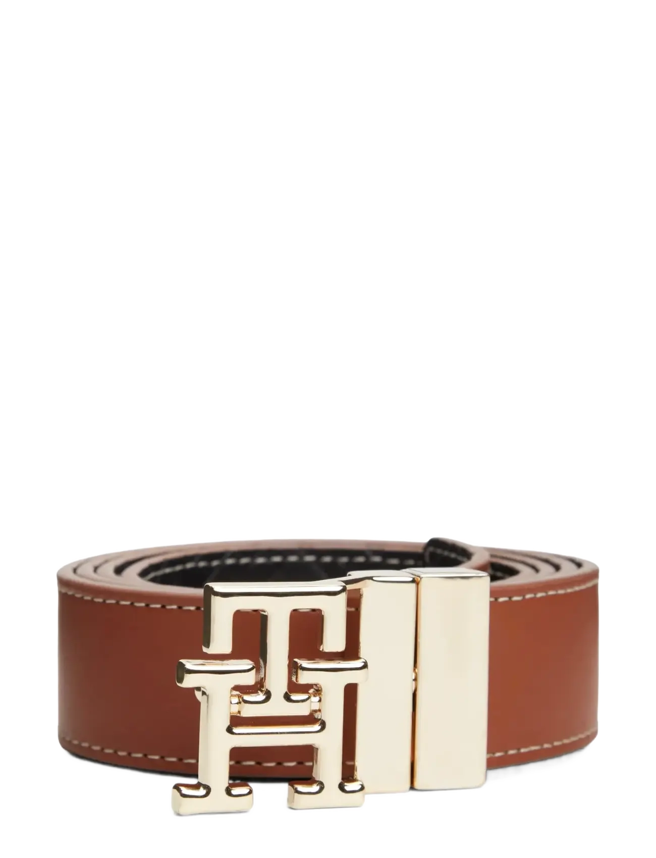 Tommy Hilfiger - TH LOGO 3.0 REV - bælter - black mono cognac - 2