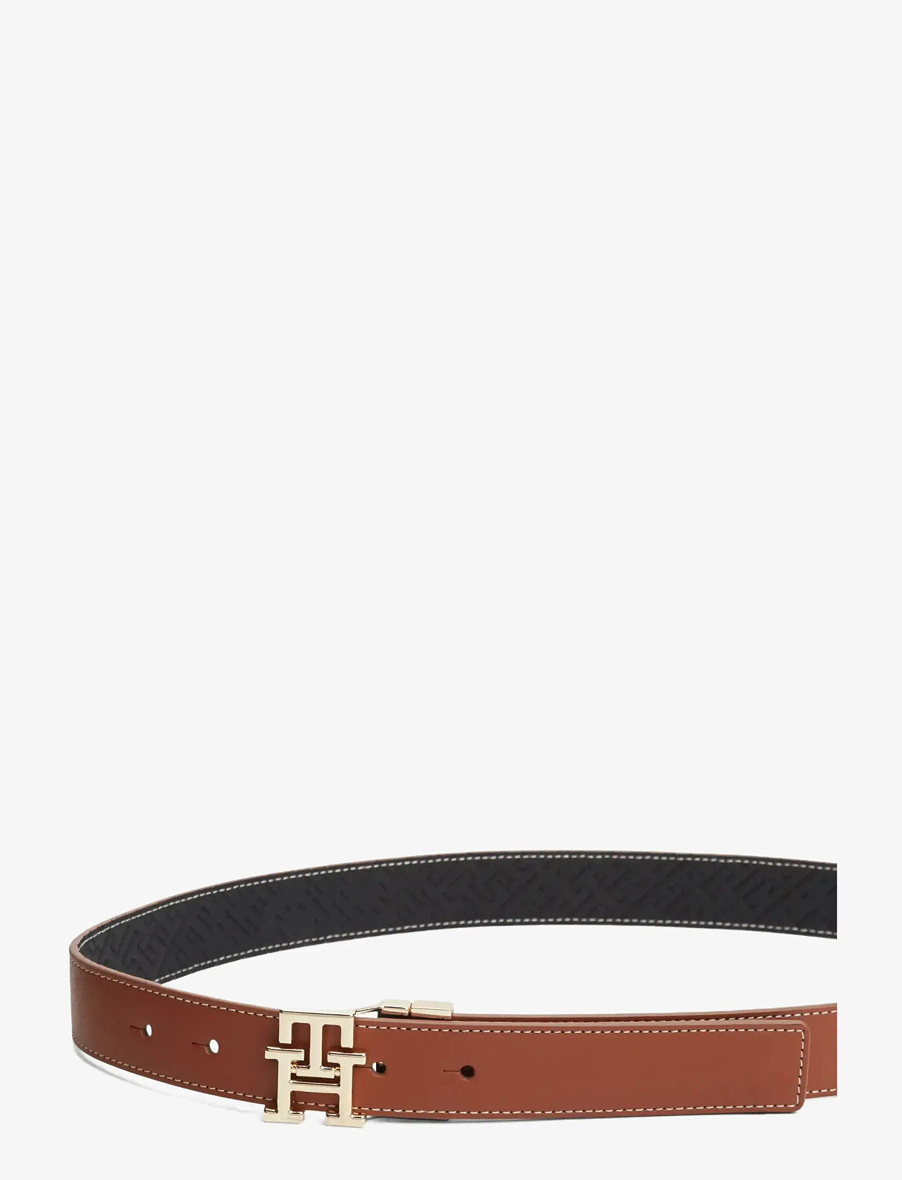 Tommy Hilfiger - TH LOGO 3.0 REV - ledergürtel - black mono cognac - 3