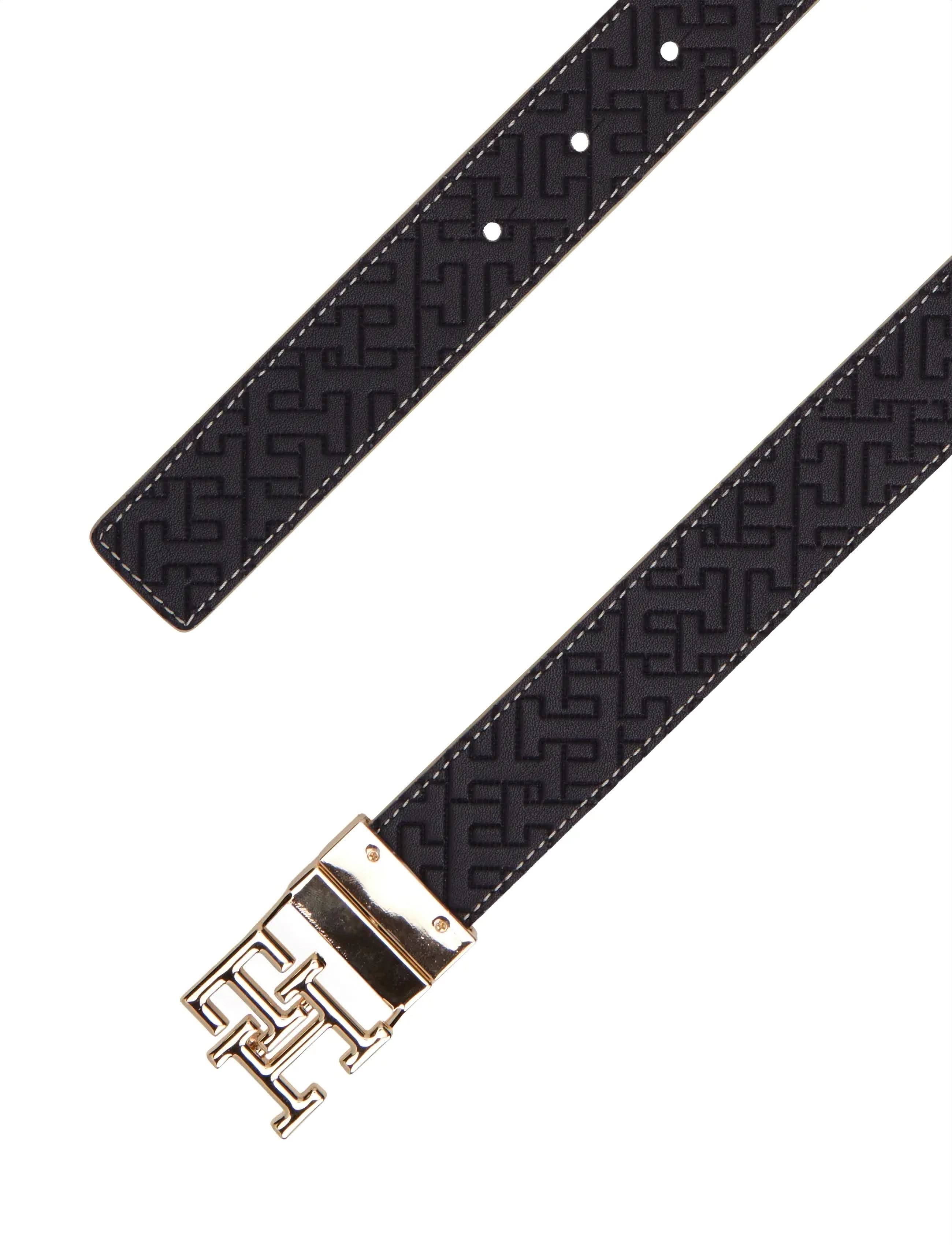 Tommy Hilfiger - TH LOGO 3.0 REV - ledergürtel - blue mono clayed pebble - 3
