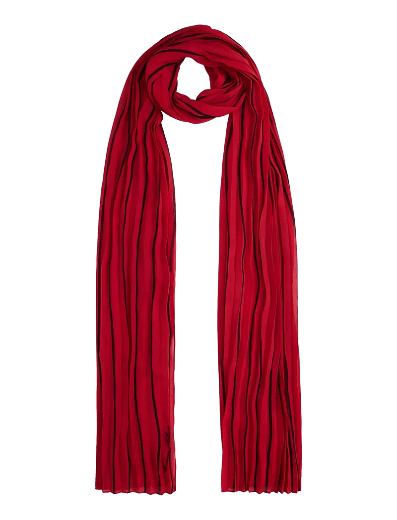 Tommy Hilfiger - CHAIN SILK LARGE SCARF - sjalar - soft cream primary red - 1