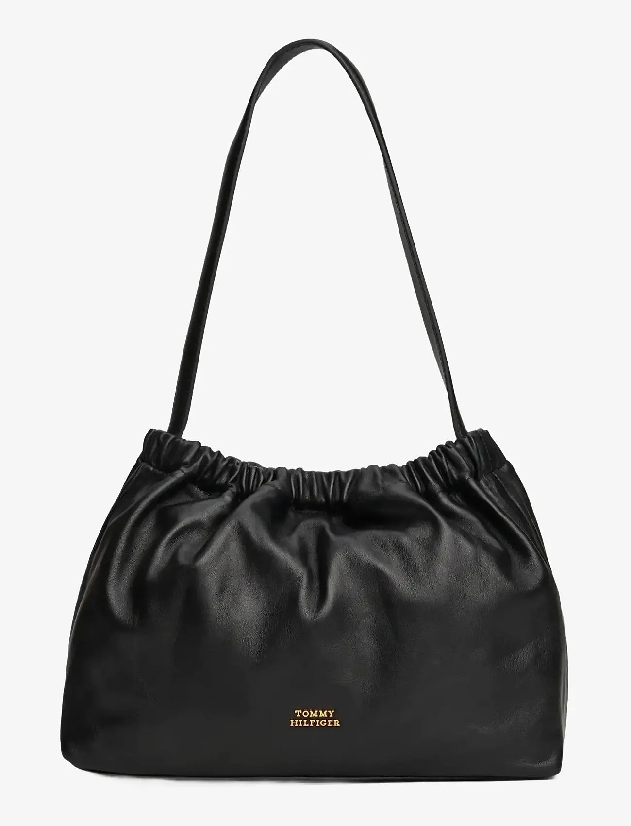 Tommy Hilfiger - SOFT LEATHER SHOULDER BAG - speciella tillfällen - black - 1