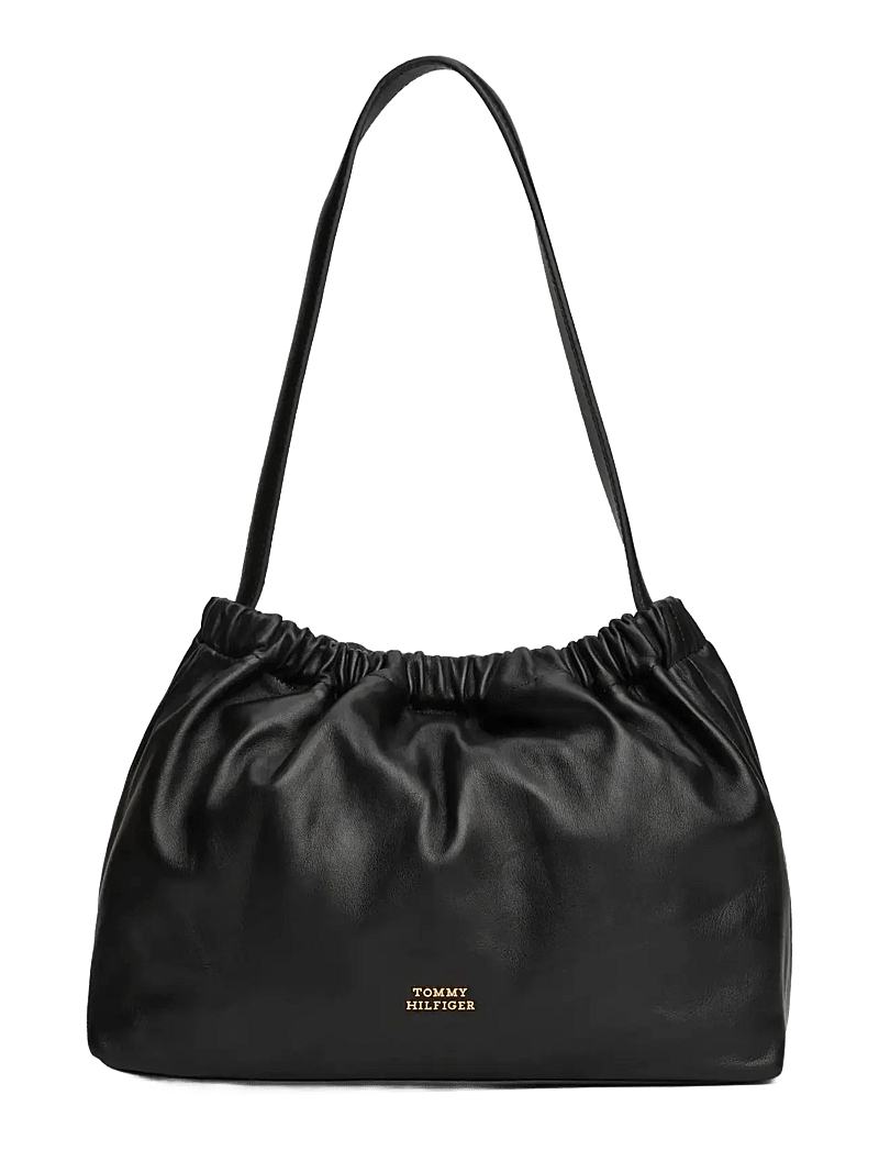 Tommy Hilfiger - SOFT LEATHER SHOULDER BAG - speciella tillfällen - black - 1