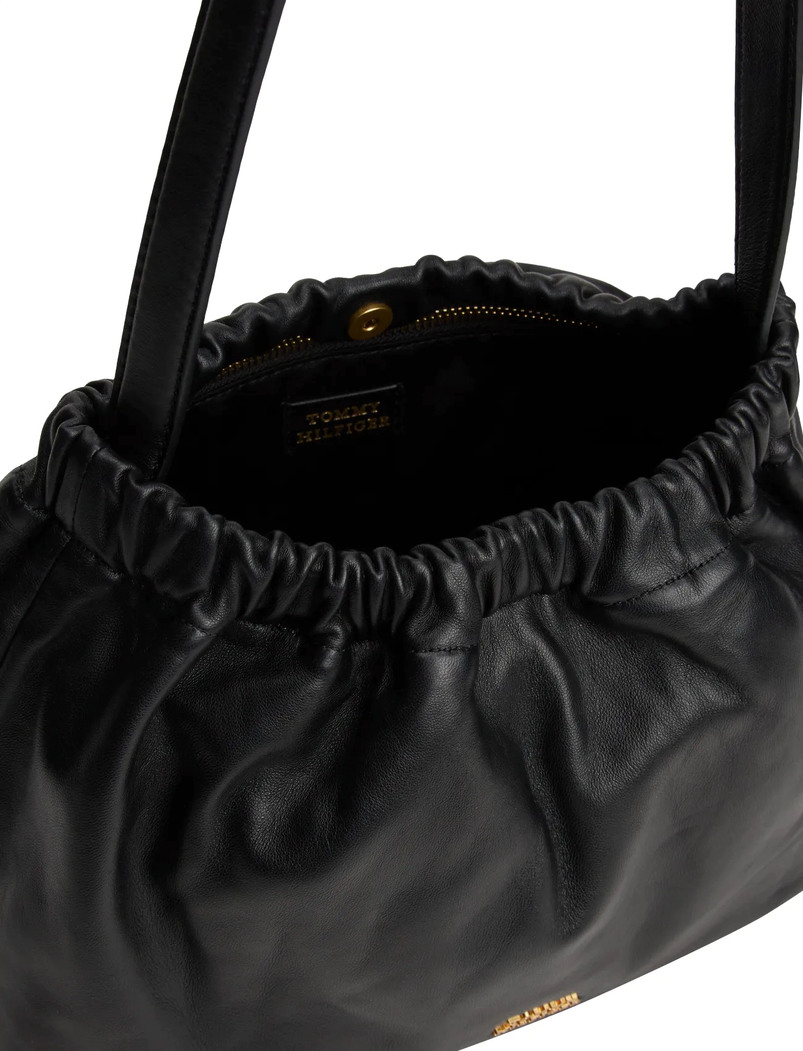 Tommy Hilfiger - SOFT LEATHER SHOULDER BAG - black - 3