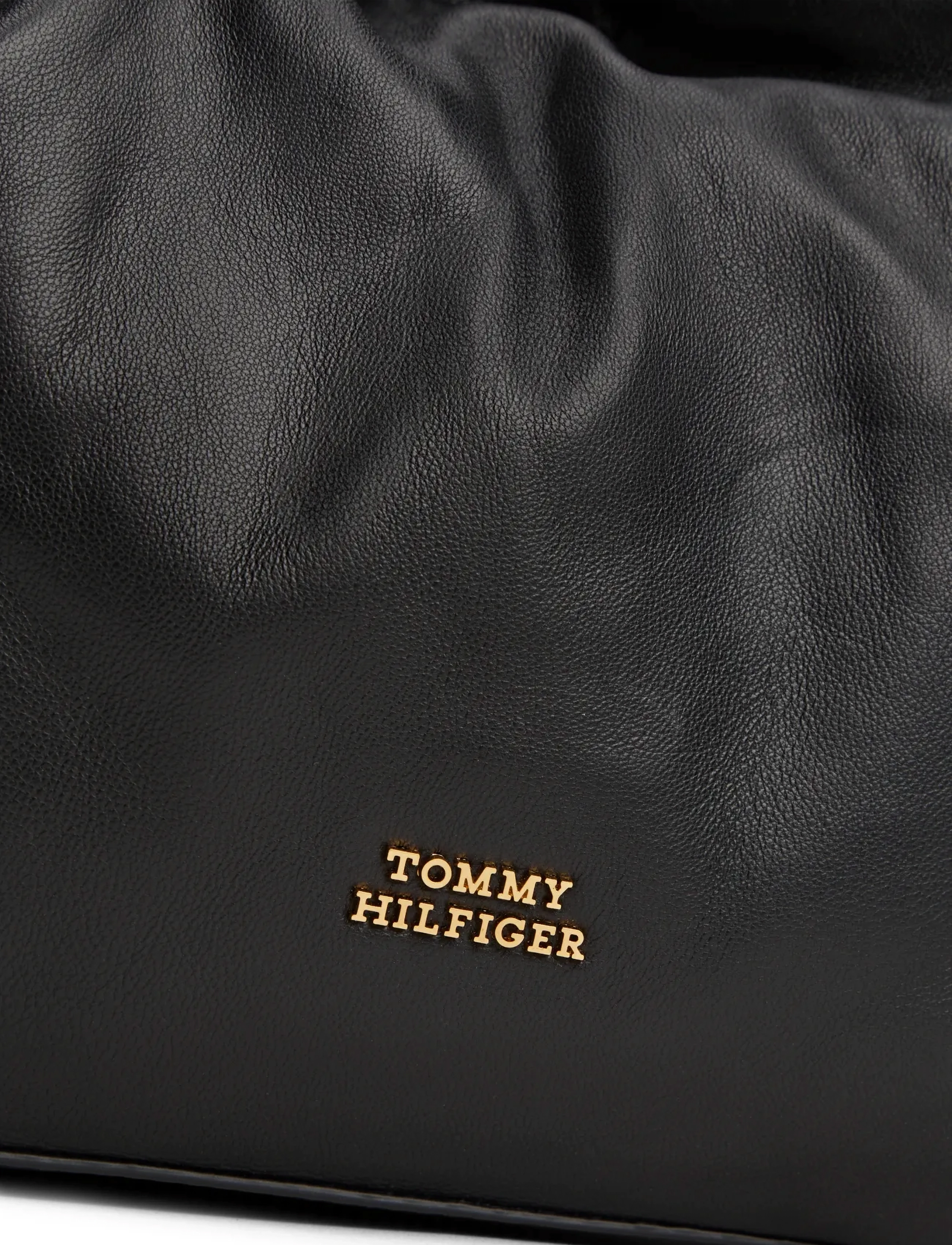 Tommy Hilfiger - SOFT LEATHER SHOULDER BAG - black - 4