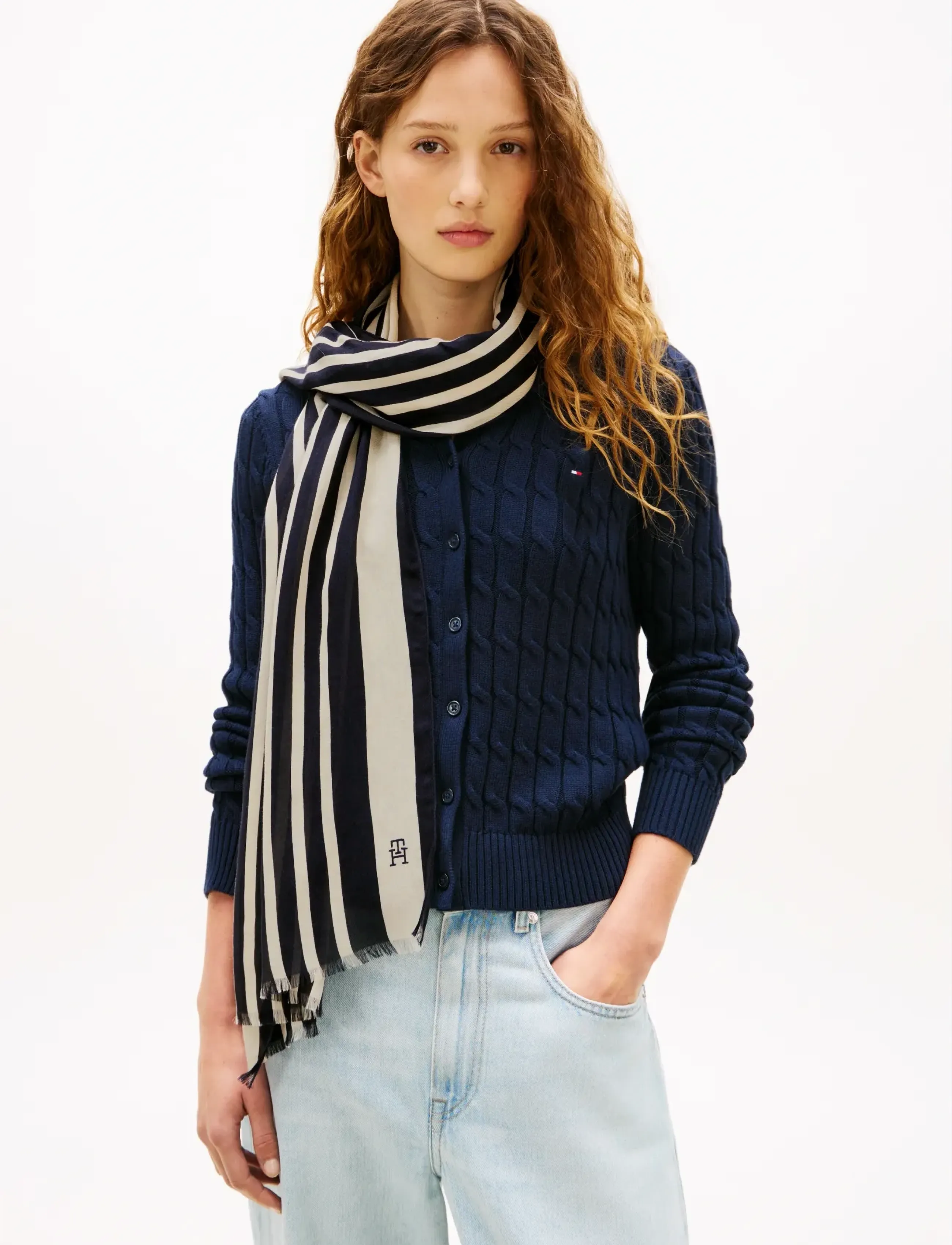 Tommy Hilfiger TH ELEVATED CHIC SCARF - Uus - SPACE BLUE / navy