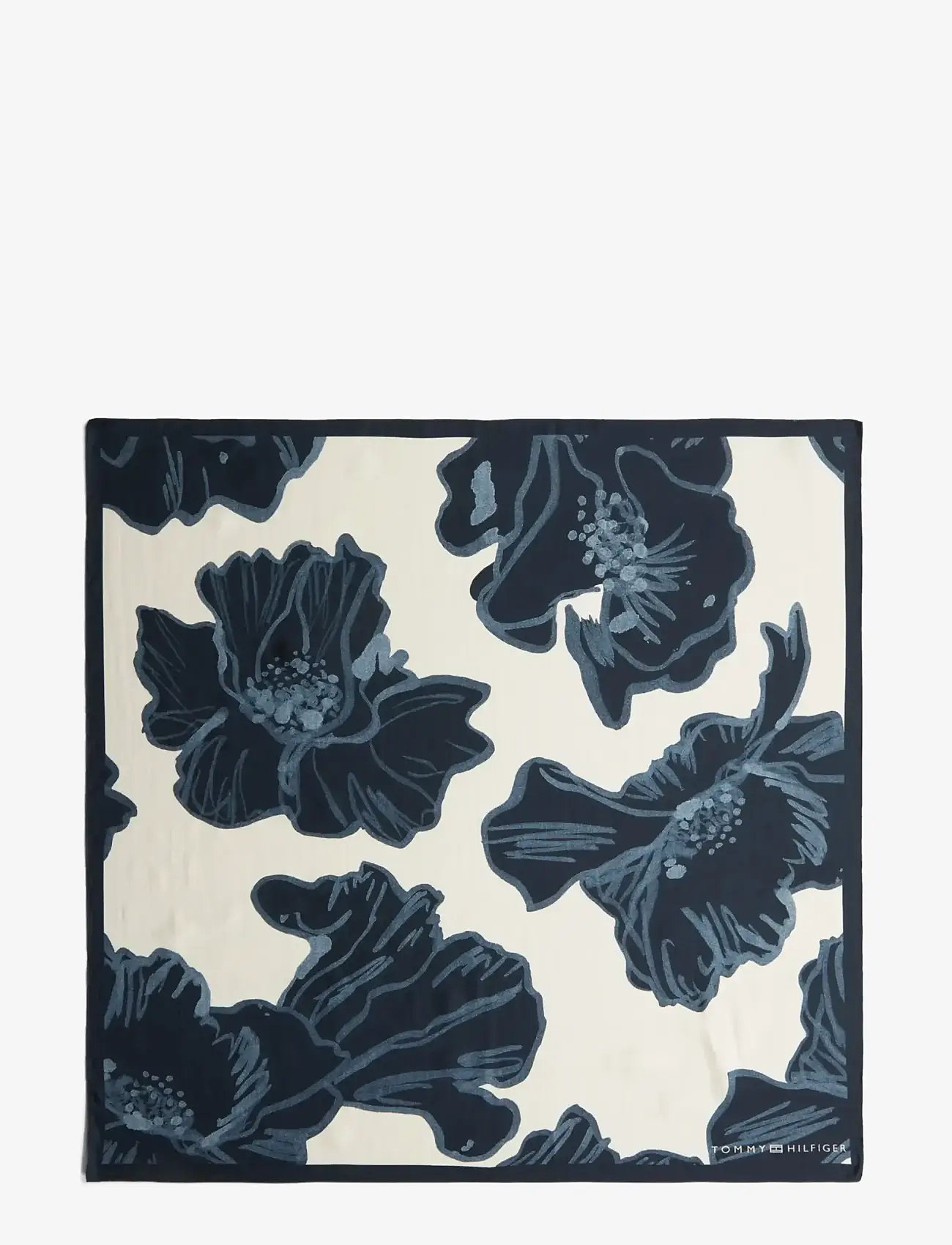 Tommy Hilfiger - TH FLAG FLORAL SILK LARGE SQUARE - alltags-style - navy poppy print - 1
