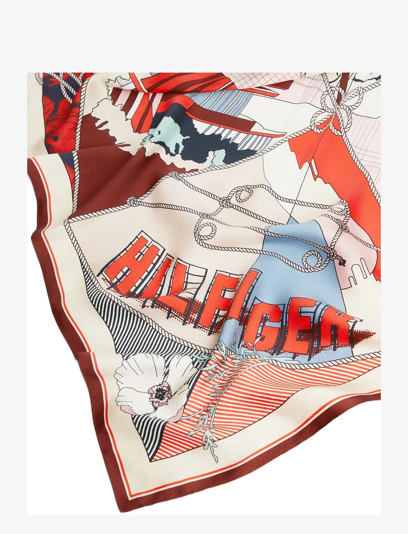 Tommy Hilfiger - TH FLAG FLORAL SILK LARGE SQUARE - tynde tørklæder - storytelling print - 3