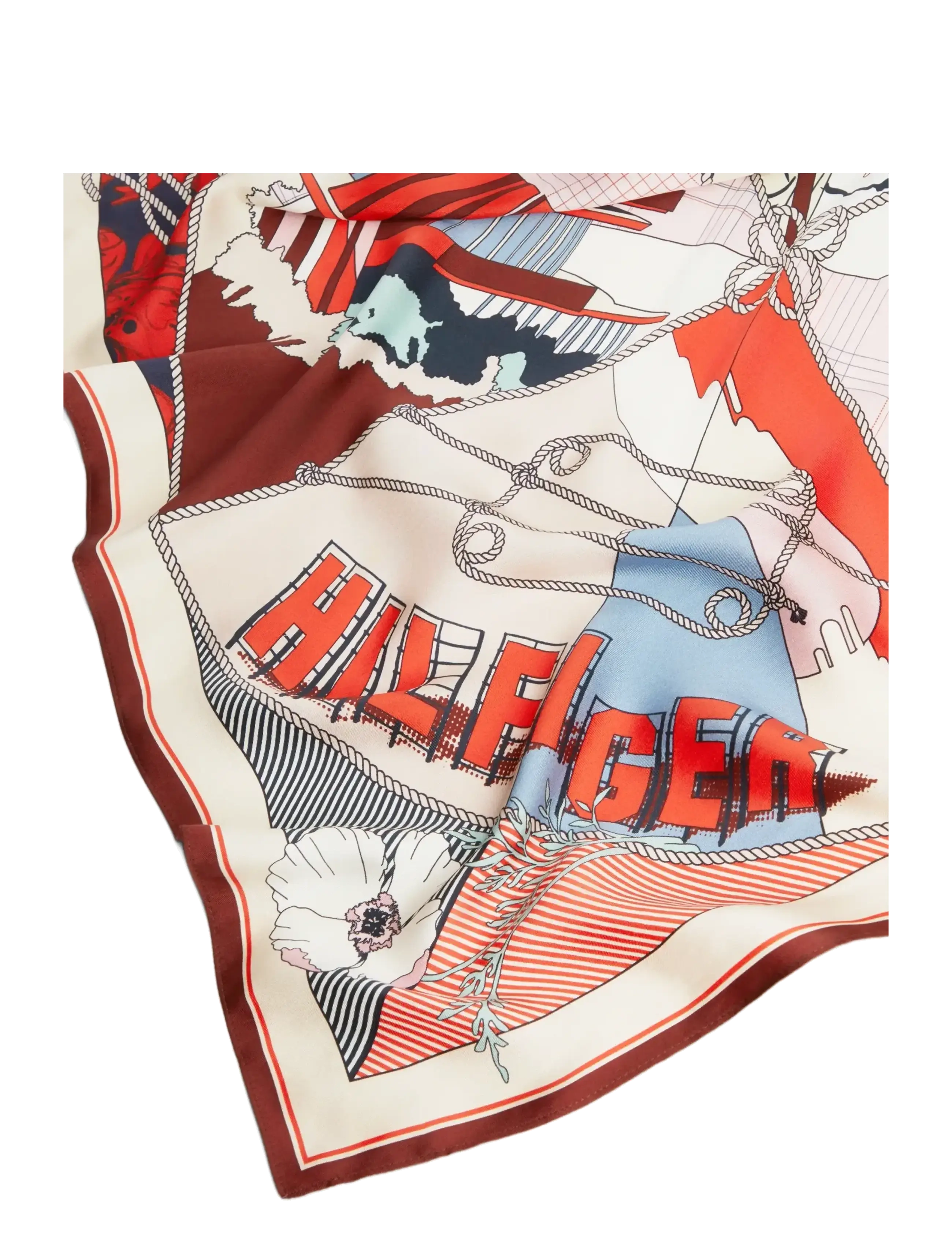 Tommy Hilfiger - TH FLAG FLORAL SILK LARGE SQUARE - lightweight scarves - storytelling print - 3
