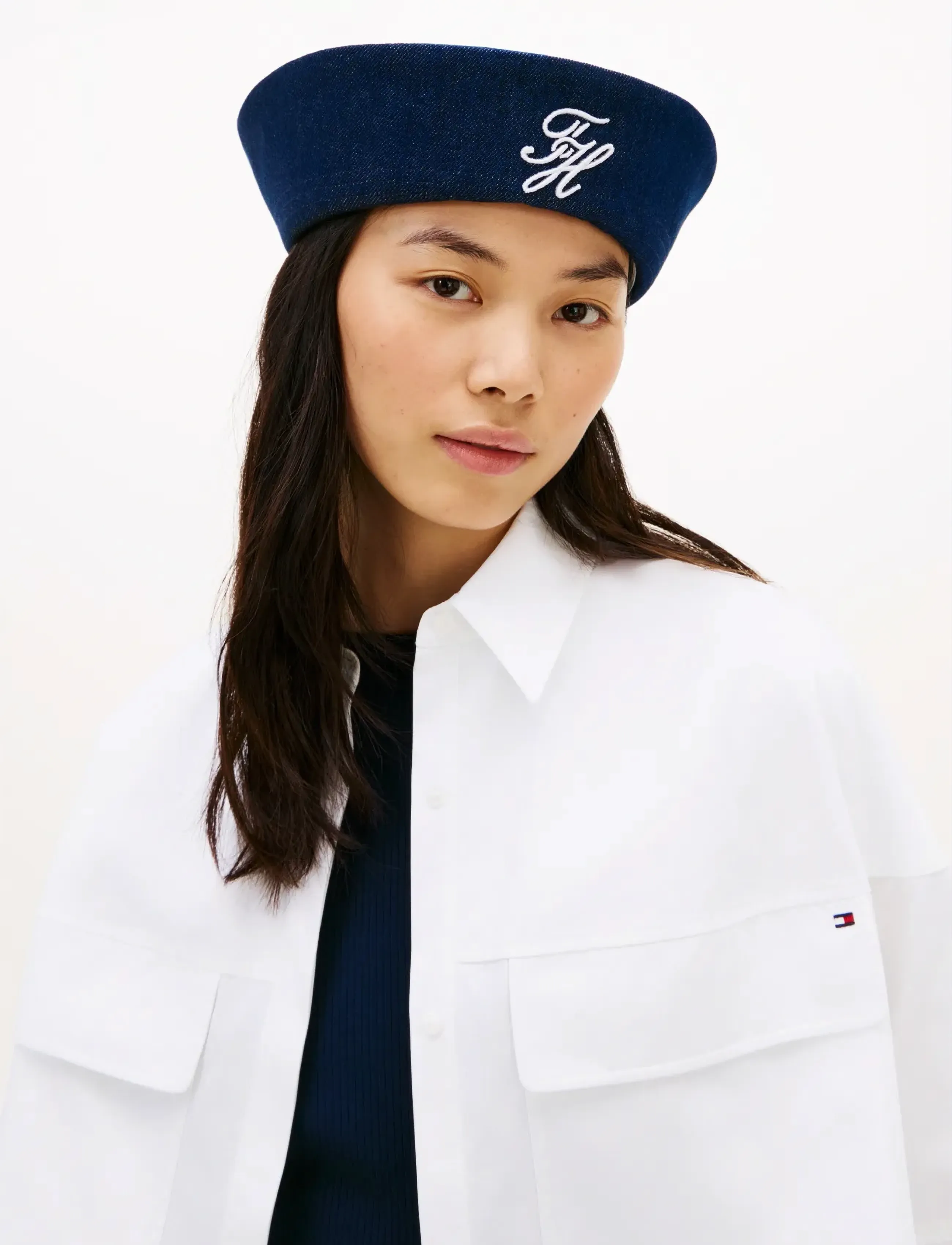 Tommy Hilfiger - TH NAUTICAL SCRIPT HAT - hats - dark denim - 2