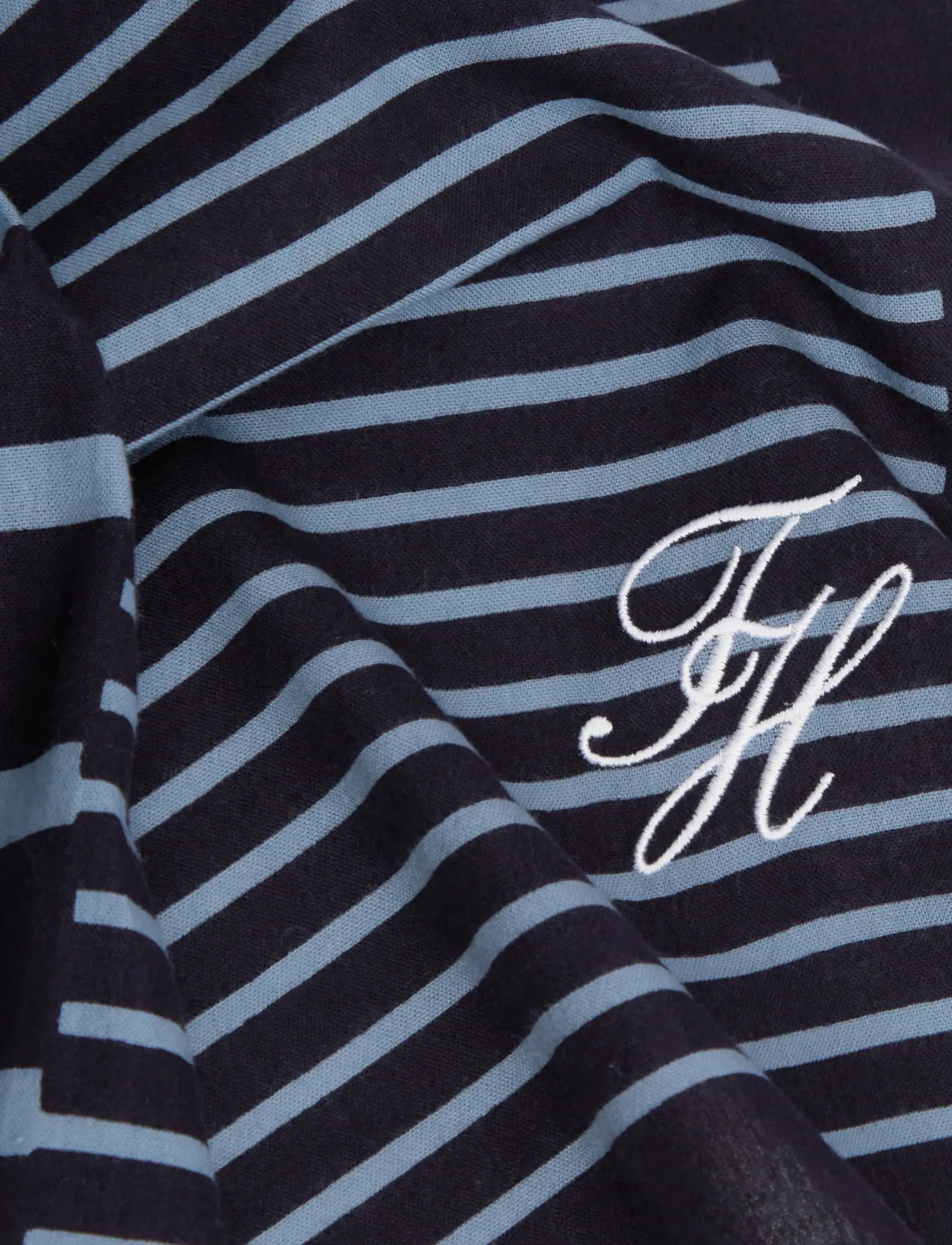 Tommy Hilfiger - TH NAUTICAL SCRIPT COTTON SQUARE - tynde tørklæder - space blue - 3
