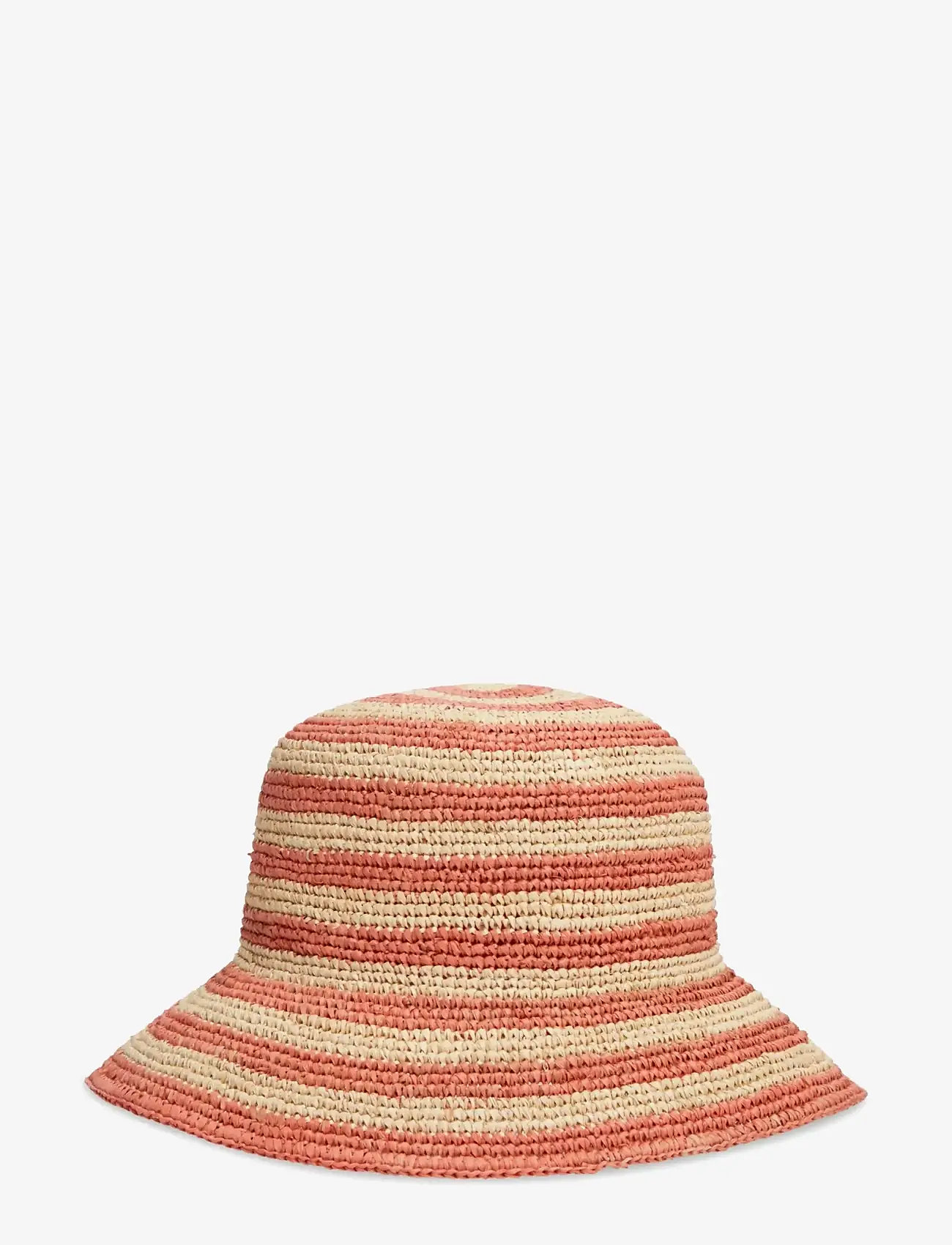 Tommy Hilfiger - TH SCRIPT STRIPED RAFFIA BUCKET - Šiaudinės skrybėlės - rose petal stripe - 1
