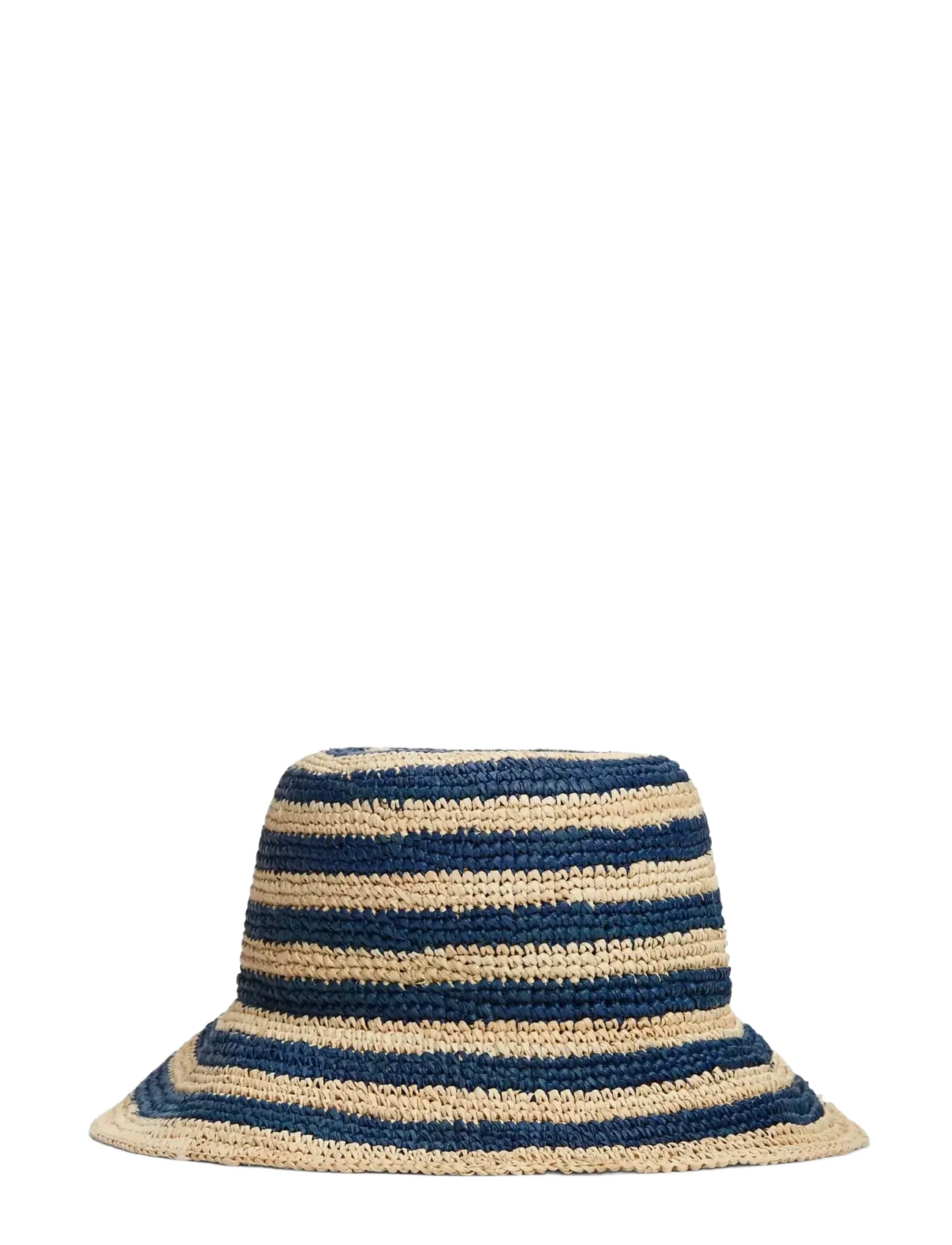 Tommy Hilfiger - TH SCRIPT STRIPED RAFFIA BUCKET - stråhatte - space blue stripe - 1