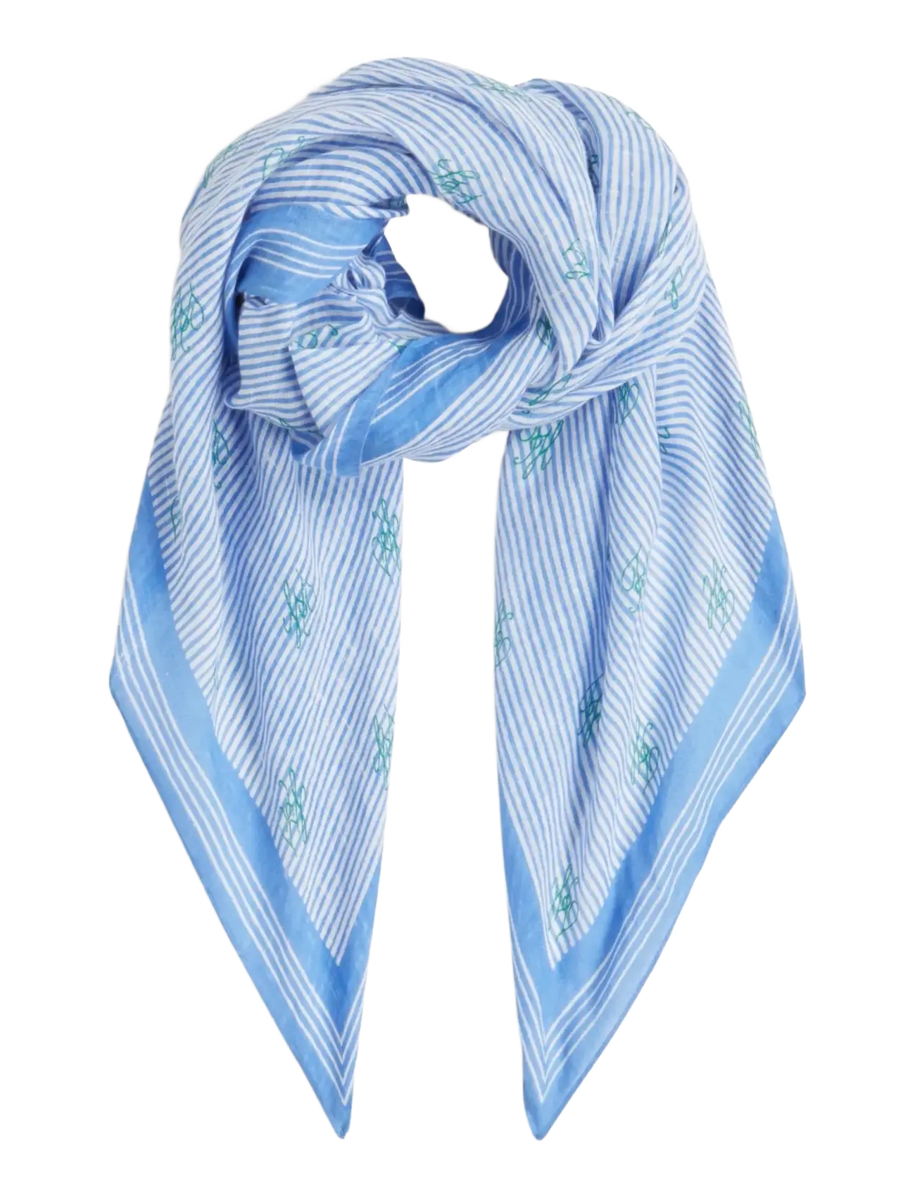 Tommy Hilfiger TH SCRIPT MONOGRAM LINEN SQUARE - Schals - BLUE SPELL / blue