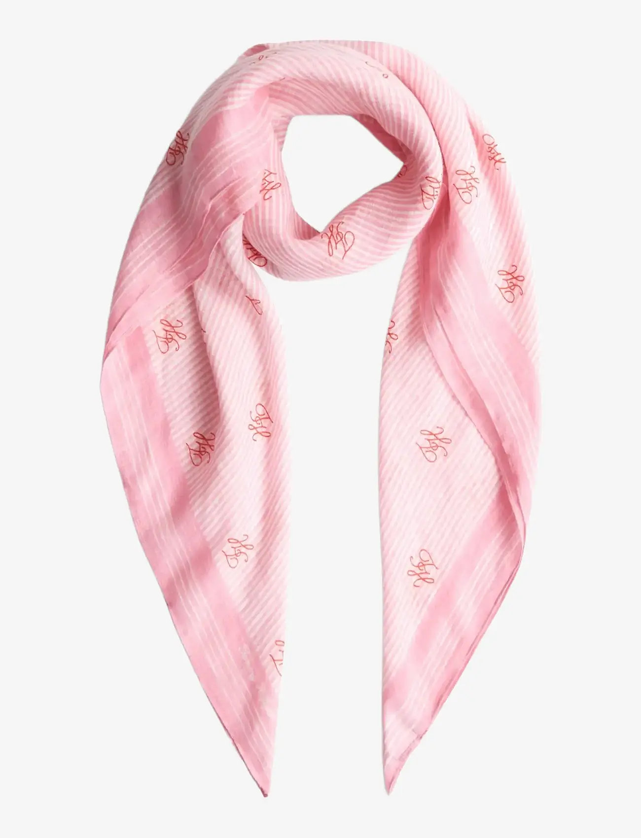 Tommy Hilfiger - TH SCRIPT MONOGRAM LINEN SQUARE - skarelės - rose petal - 1