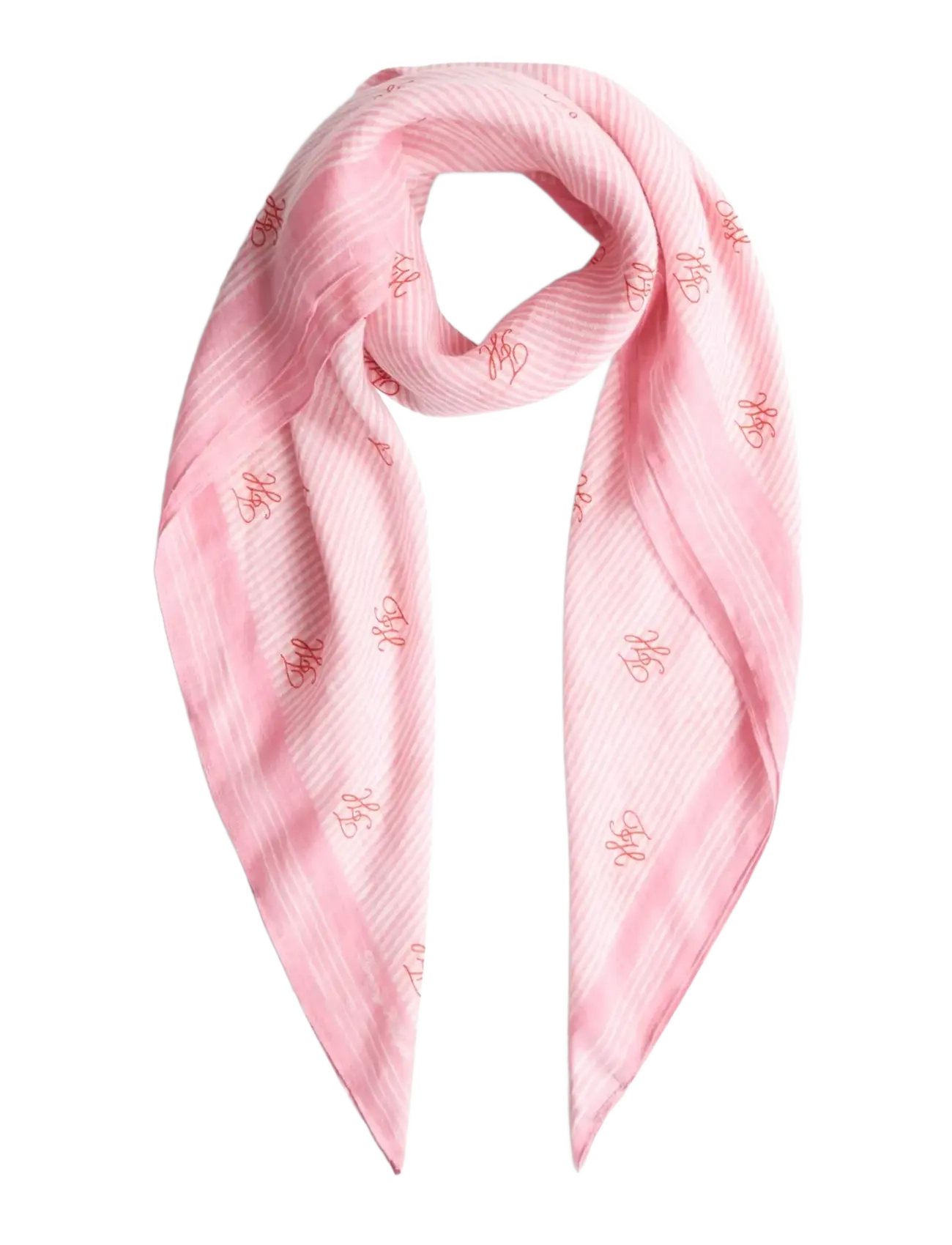 Tommy Hilfiger TH SCRIPT MONOGRAM LINEN SQUARE - Schals - ROSE PETAL / pink/rose