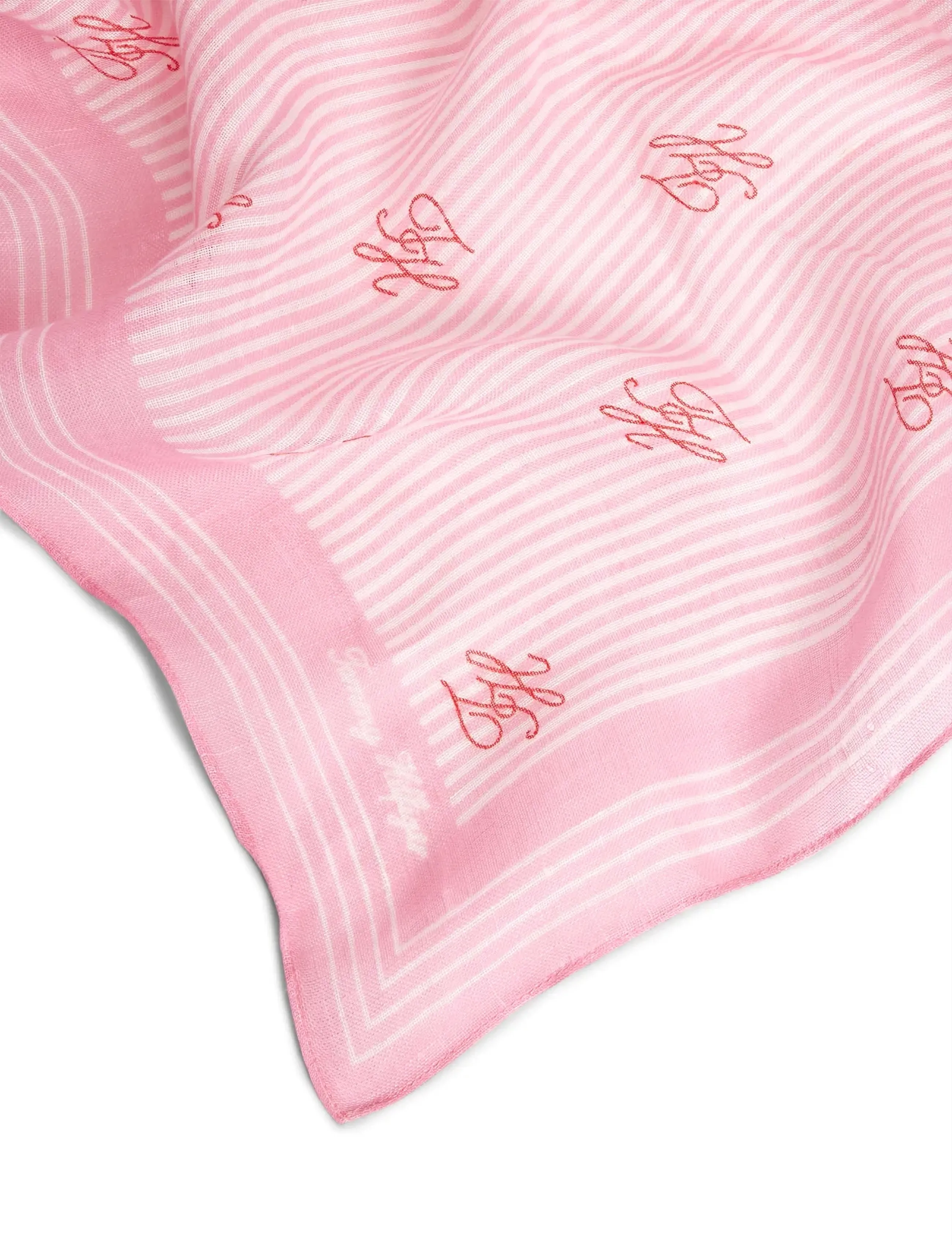 Tommy Hilfiger - TH SCRIPT MONOGRAM LINEN SQUARE - sjalar - rose petal - 3