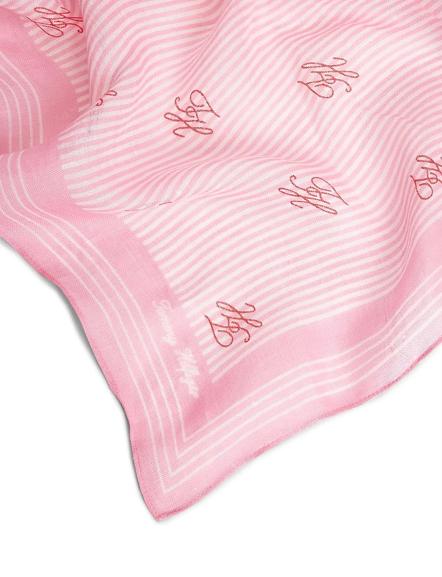 Tommy Hilfiger - TH SCRIPT MONOGRAM LINEN SQUARE - kerged sallid - rose petal - 3