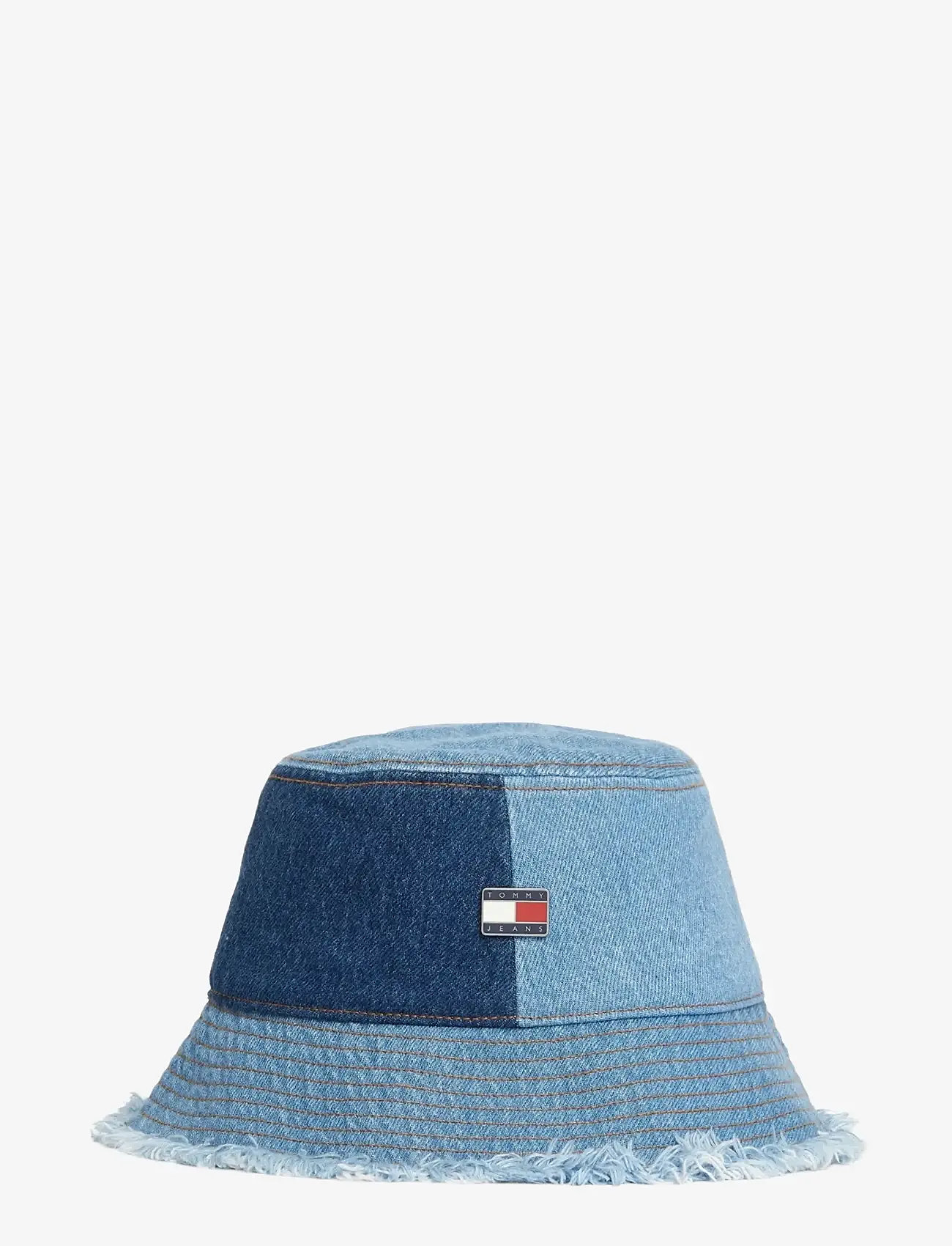 Tommy Hilfiger - TJW DENIM PATCHWORK BUCKET - Äärisega mütsid - denim patch - 0