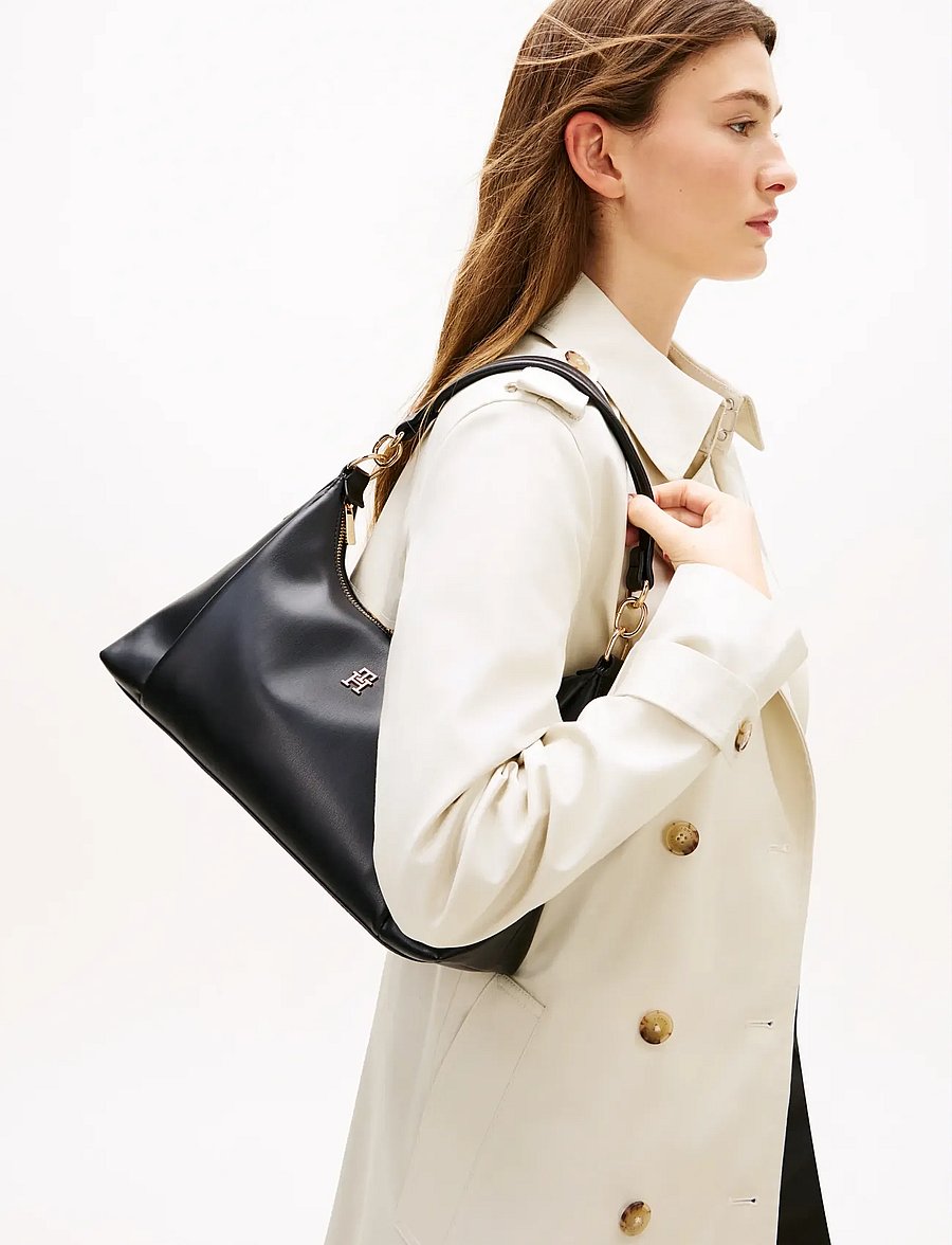 Tommy Hilfiger - TH ESSENTIAL SHOULDER BAG - hverdags stil - black - 0