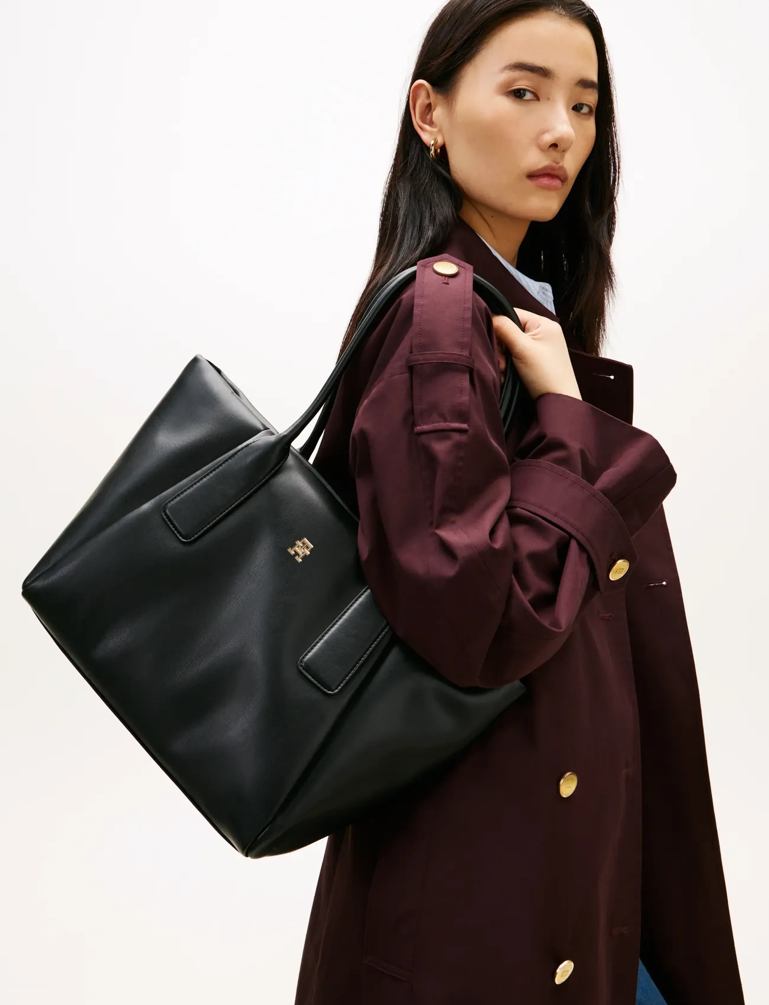 Tommy Hilfiger Th Essential Tote, One Size, Bags, Schwarz - Totes, Frauen