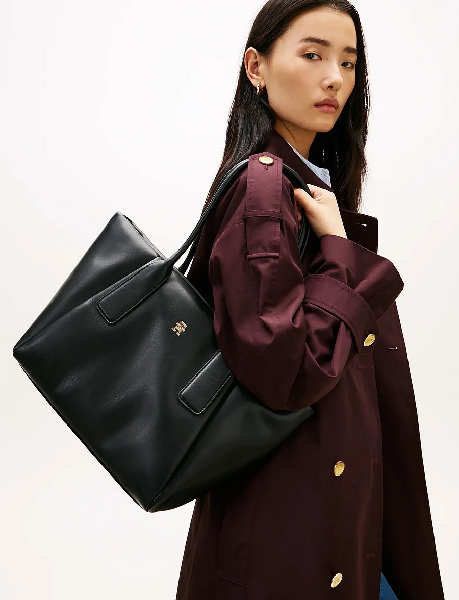 Tommy Hilfiger - TH ESSENTIAL TOTE - tote bags - black - 0