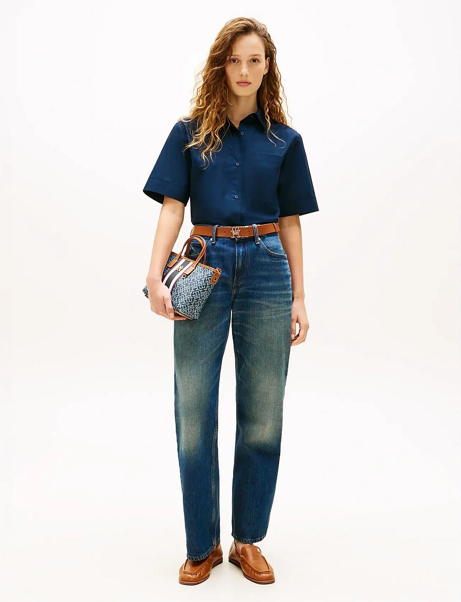 Tommy Hilfiger - TH MONOPLAY MINI TOTE STRIPE LE - tote bags - blue mix - 0