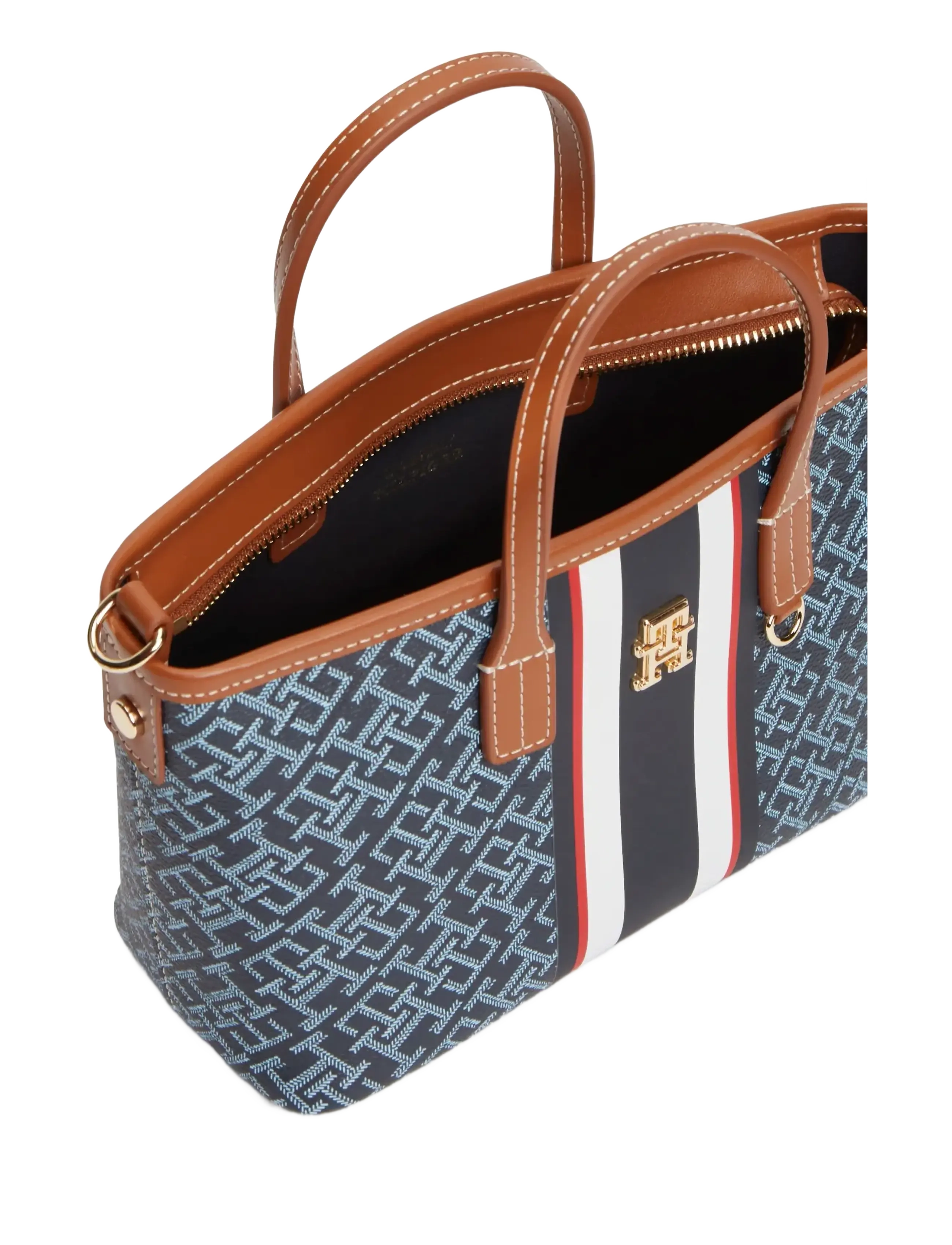 Tommy Hilfiger - TH MONOPLAY MINI TOTE STRIPE LE - tote bags - blue mix - 3