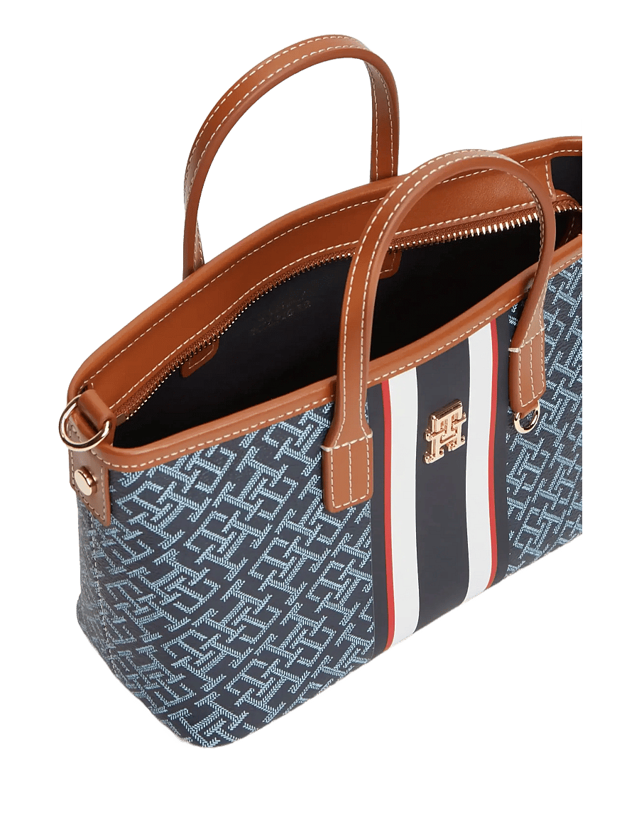Tommy Hilfiger - TH MONOPLAY MINI TOTE STRIPE LE - tote bags - blue mix - 3