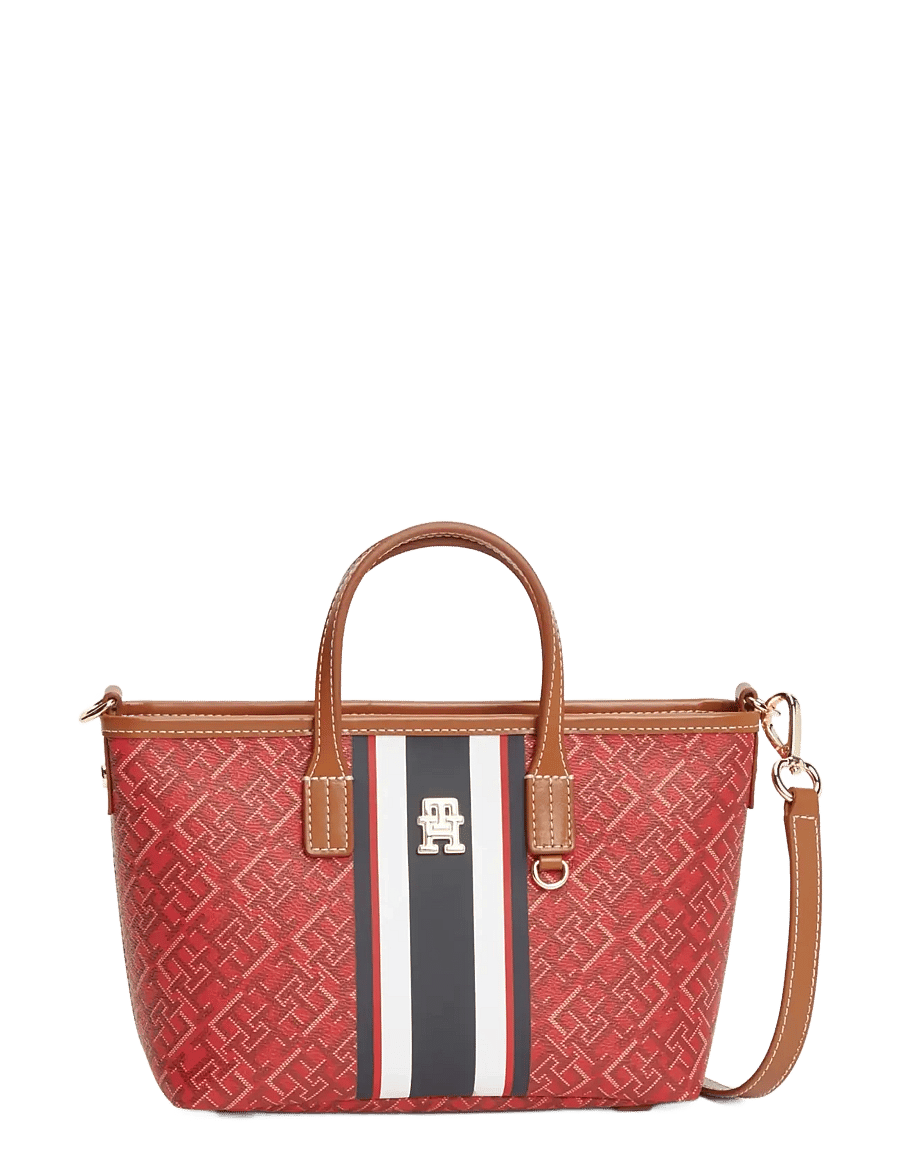 Tommy Hilfiger - TH MONOPLAY MINI TOTE STRIPE LE - kandekotid - red mix - 1