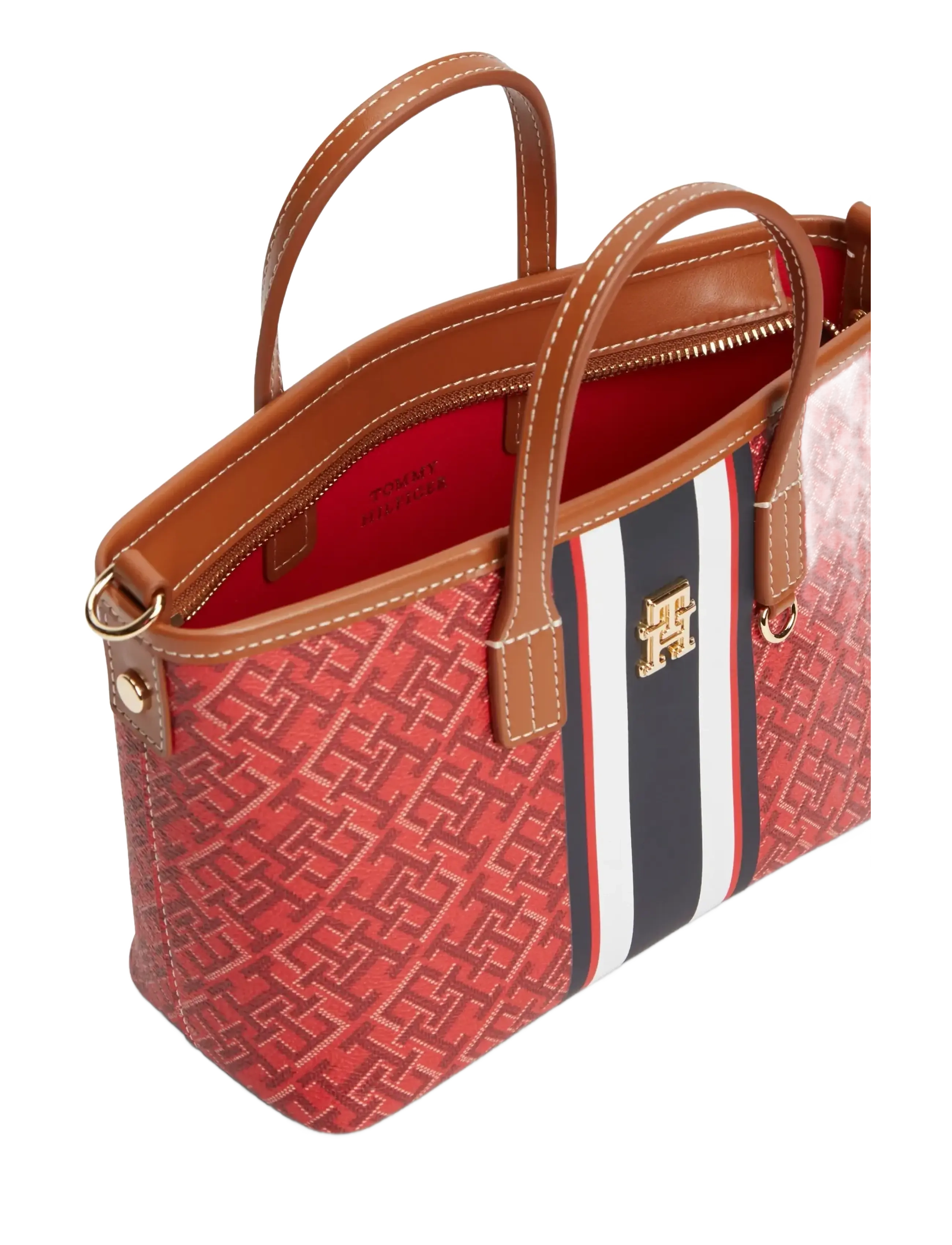 Tommy Hilfiger - TH MONOPLAY MINI TOTE STRIPE LE - totes - red mix - 3