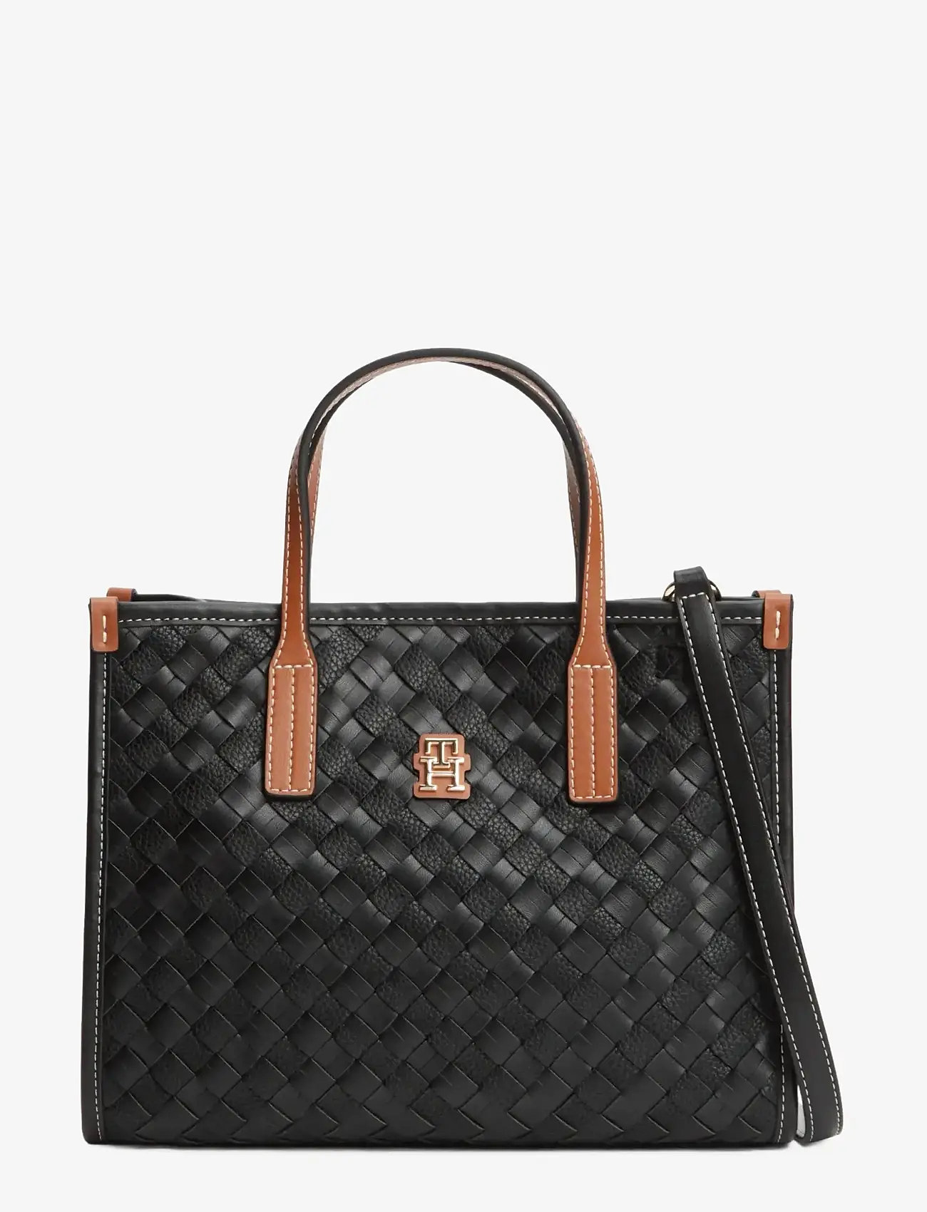 Tommy Hilfiger - TH CITY MINI TOTE - tote bags - black mix - 1