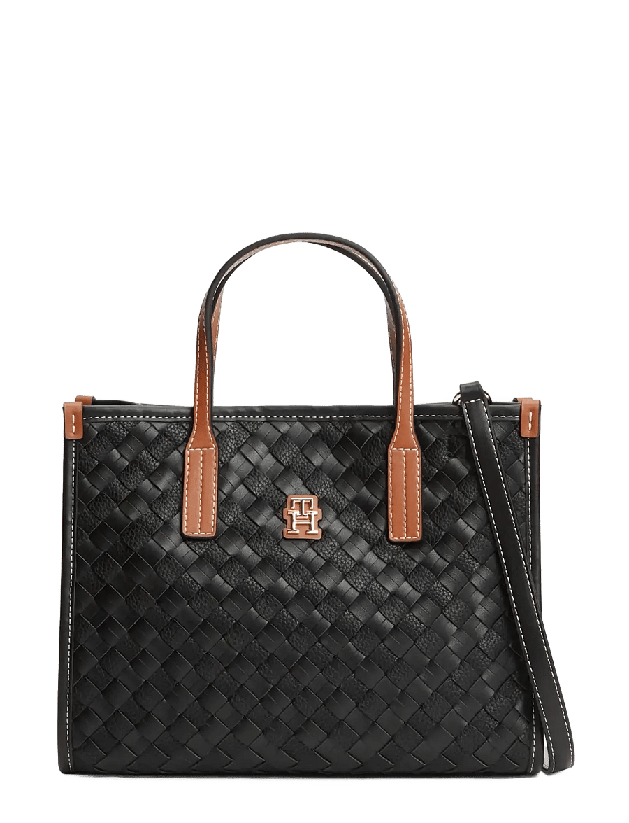 Tommy Hilfiger - TH CITY MINI TOTE - tote bags - black mix - 1