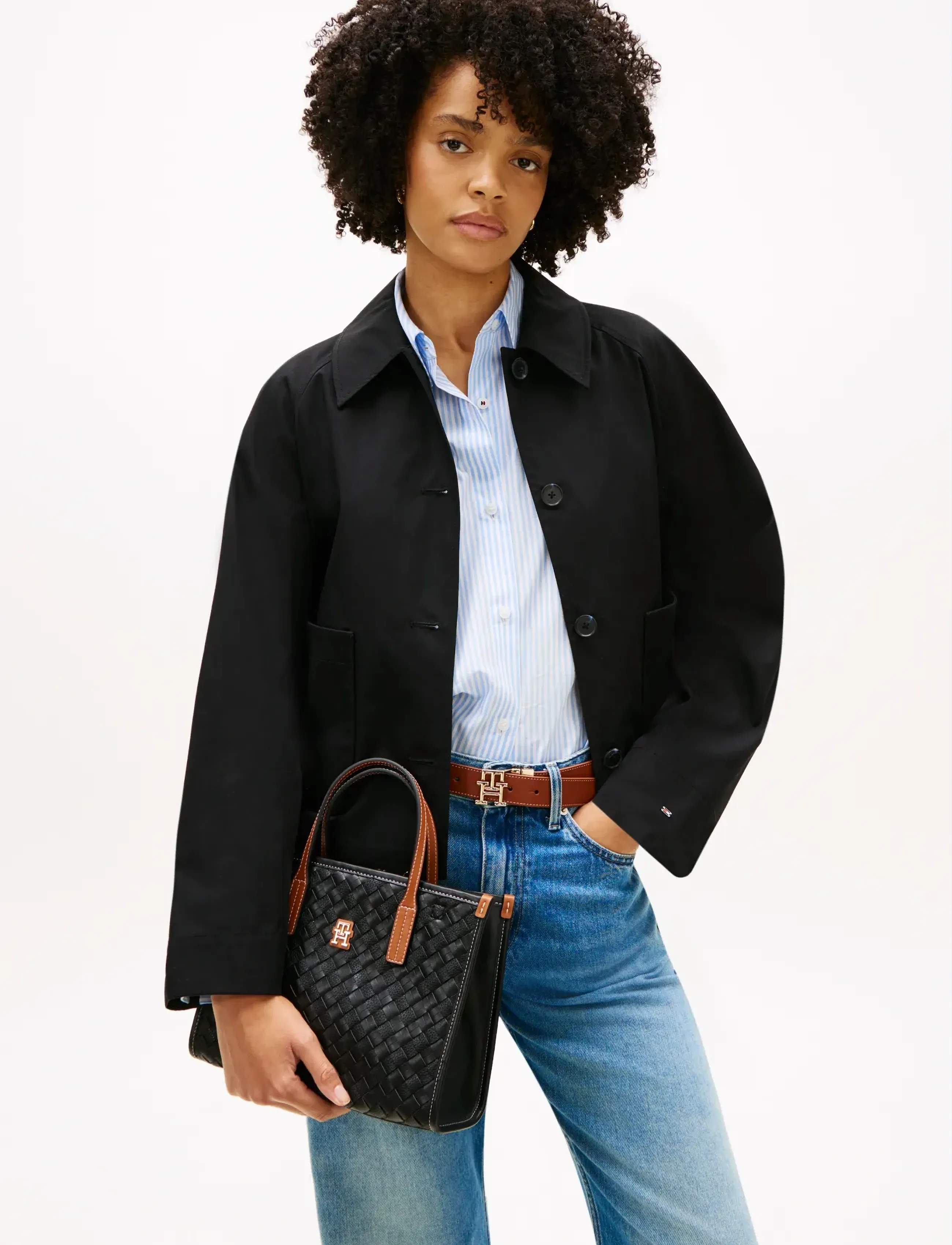 Tommy Hilfiger TH CITY MINI TOTE - Bags - BLACK MIX / black
