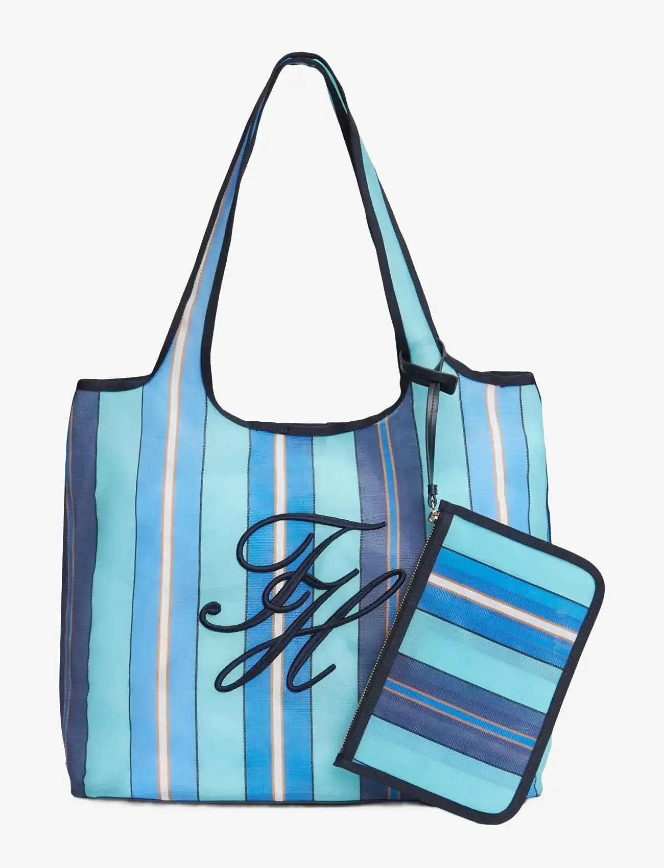 Tommy Hilfiger - TH SUMMER TOTE MESH - rantalaukut - light blue multi - 1