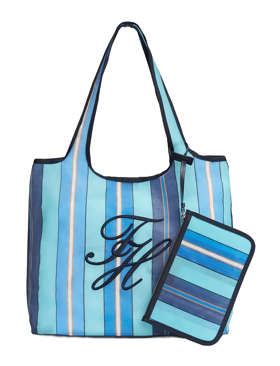 Tommy Hilfiger - TH SUMMER TOTE MESH - strandtaschen - light blue multi - 1