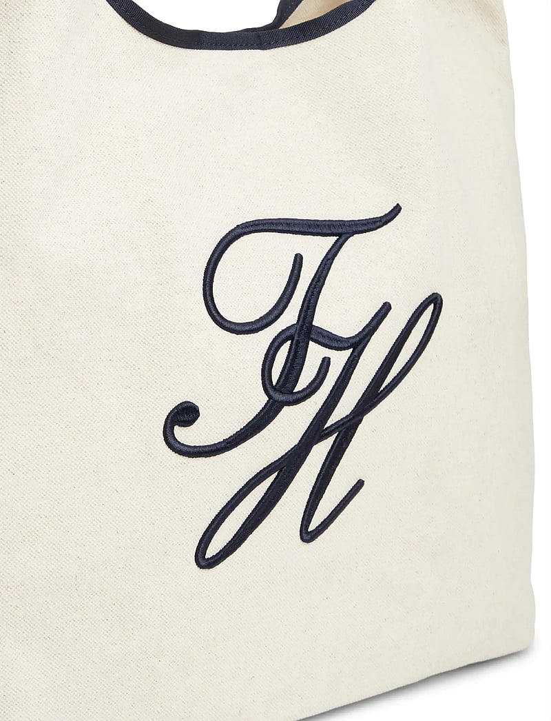 Tommy Hilfiger - TH SUMMER TOTE CANVAS - tote bags - white canvas - 3