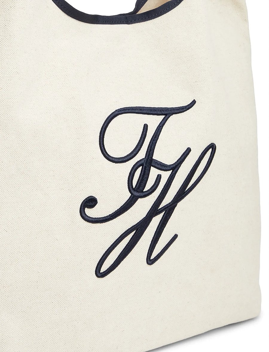 Tommy Hilfiger - TH SUMMER TOTE CANVAS - tote bags - white canvas - 3