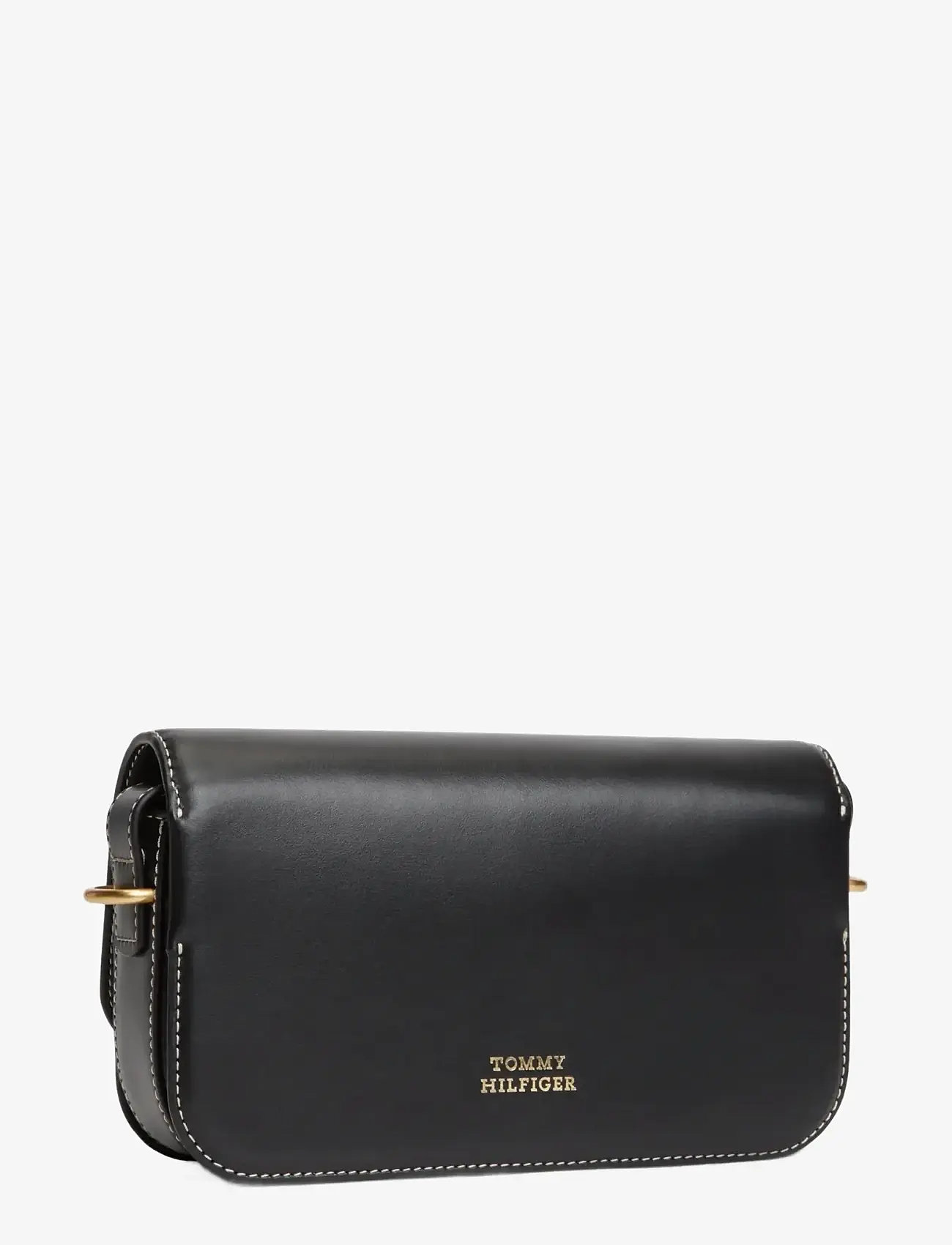 Tommy Hilfiger - TH SCRIPT FLAP CROSSOVER - crossbody bags - black - 2
