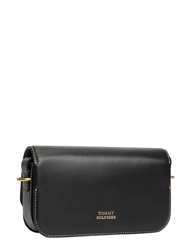 Tommy Hilfiger - TH SCRIPT FLAP CROSSOVER - crossbody bags - black - 2