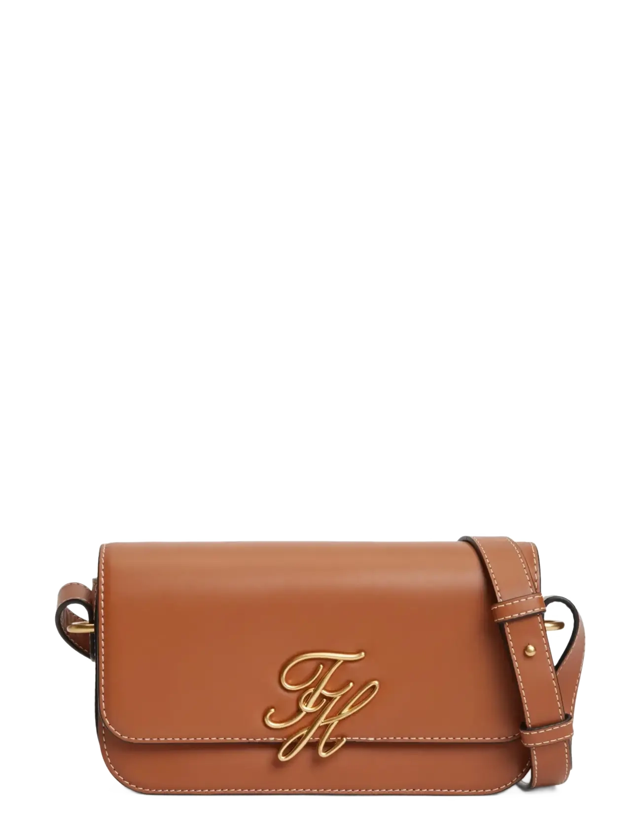 TH SCRIPT FLAP CROSSOVER - COGNAC