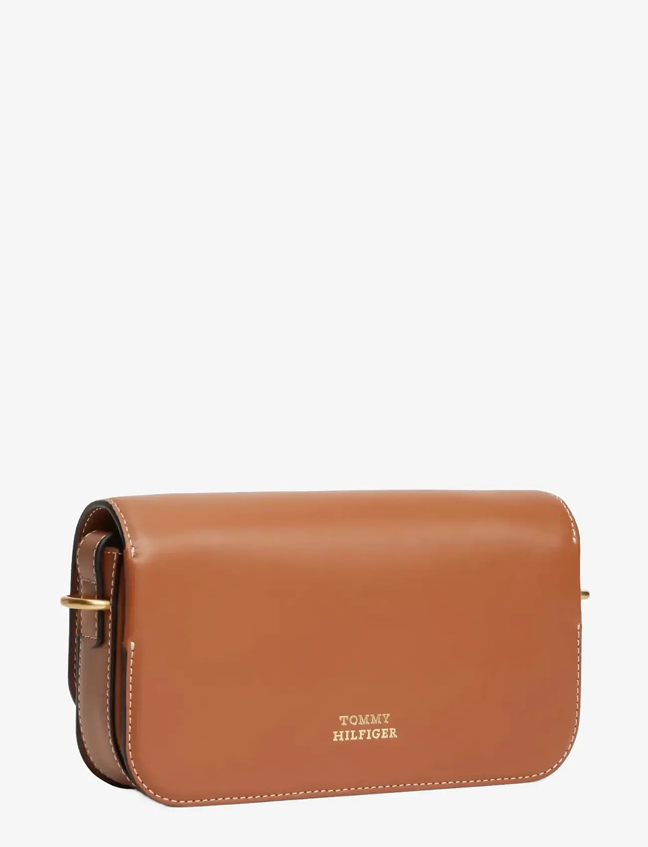 Tommy Hilfiger - TH SCRIPT FLAP CROSSOVER - crossbody bags - cognac - 2