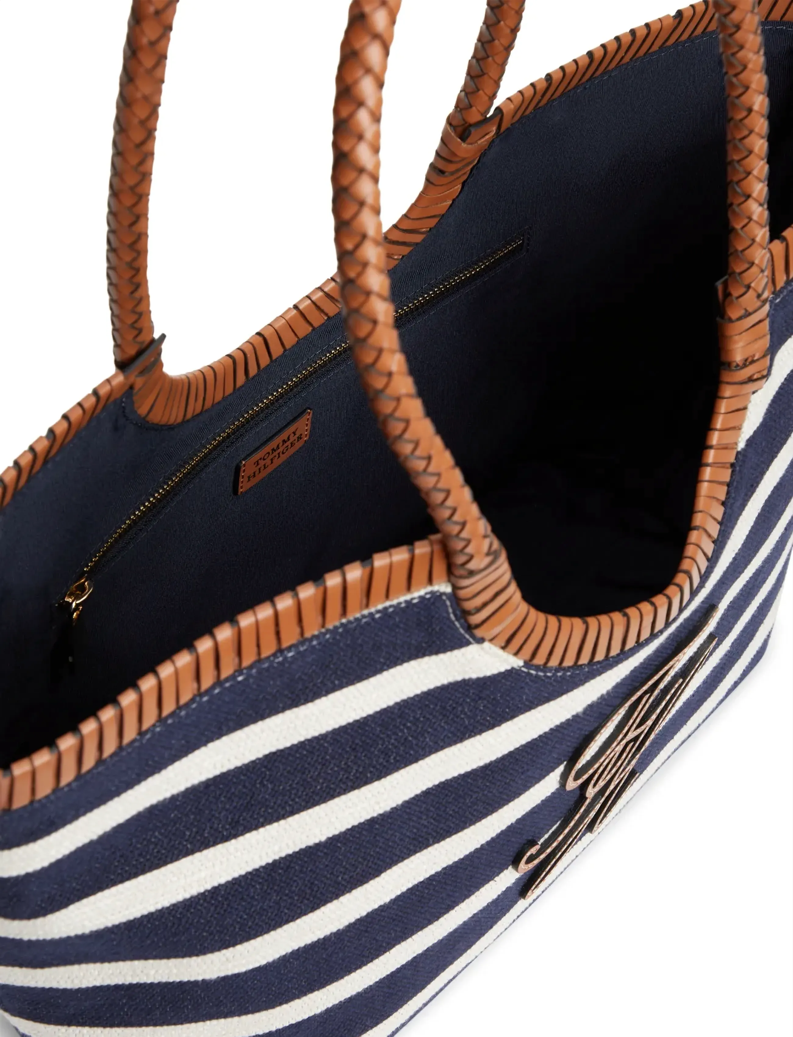 Tommy Hilfiger - TH ELEV SUMMER TOTE STRIPE - tote bags - stripe blue cognac - 4