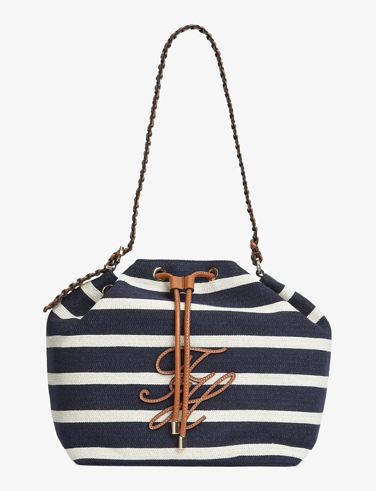 Tommy Hilfiger - TH ELEV SUMMER BUCKET STRIPE - bucket bags - stripe blue cognac - 1