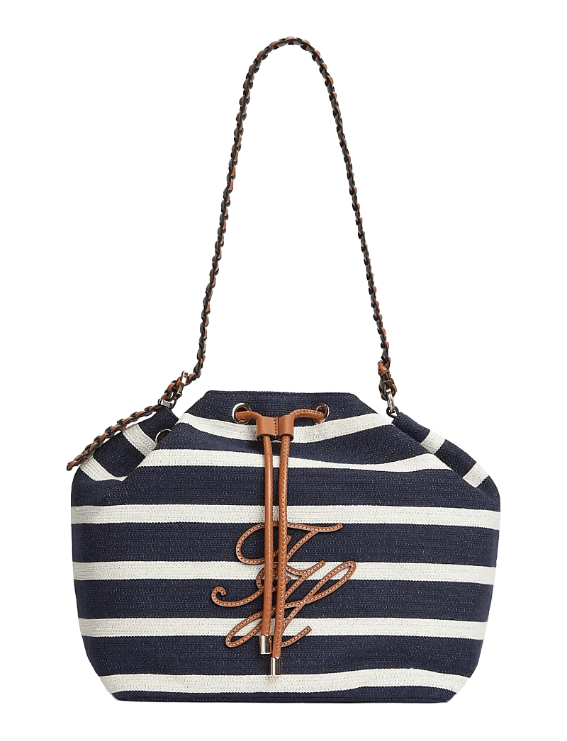 Tommy Hilfiger - TH ELEV SUMMER BUCKET STRIPE - beuteltaschen - stripe blue cognac - 1