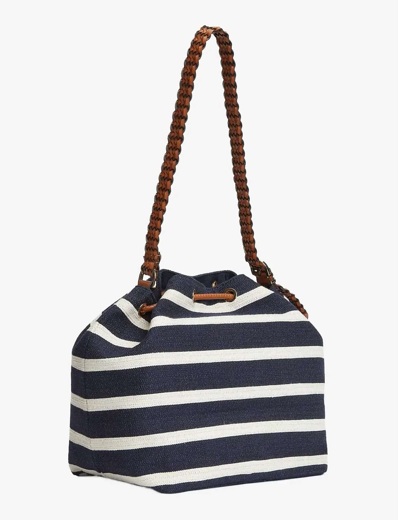 Tommy Hilfiger - TH ELEV SUMMER BUCKET STRIPE - bucket bags - stripe blue cognac - 2