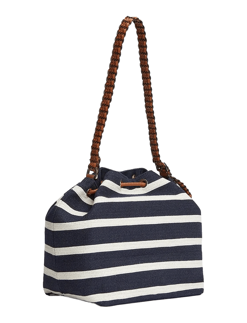 Tommy Hilfiger - TH ELEV SUMMER BUCKET STRIPE - beuteltaschen - stripe blue cognac - 2
